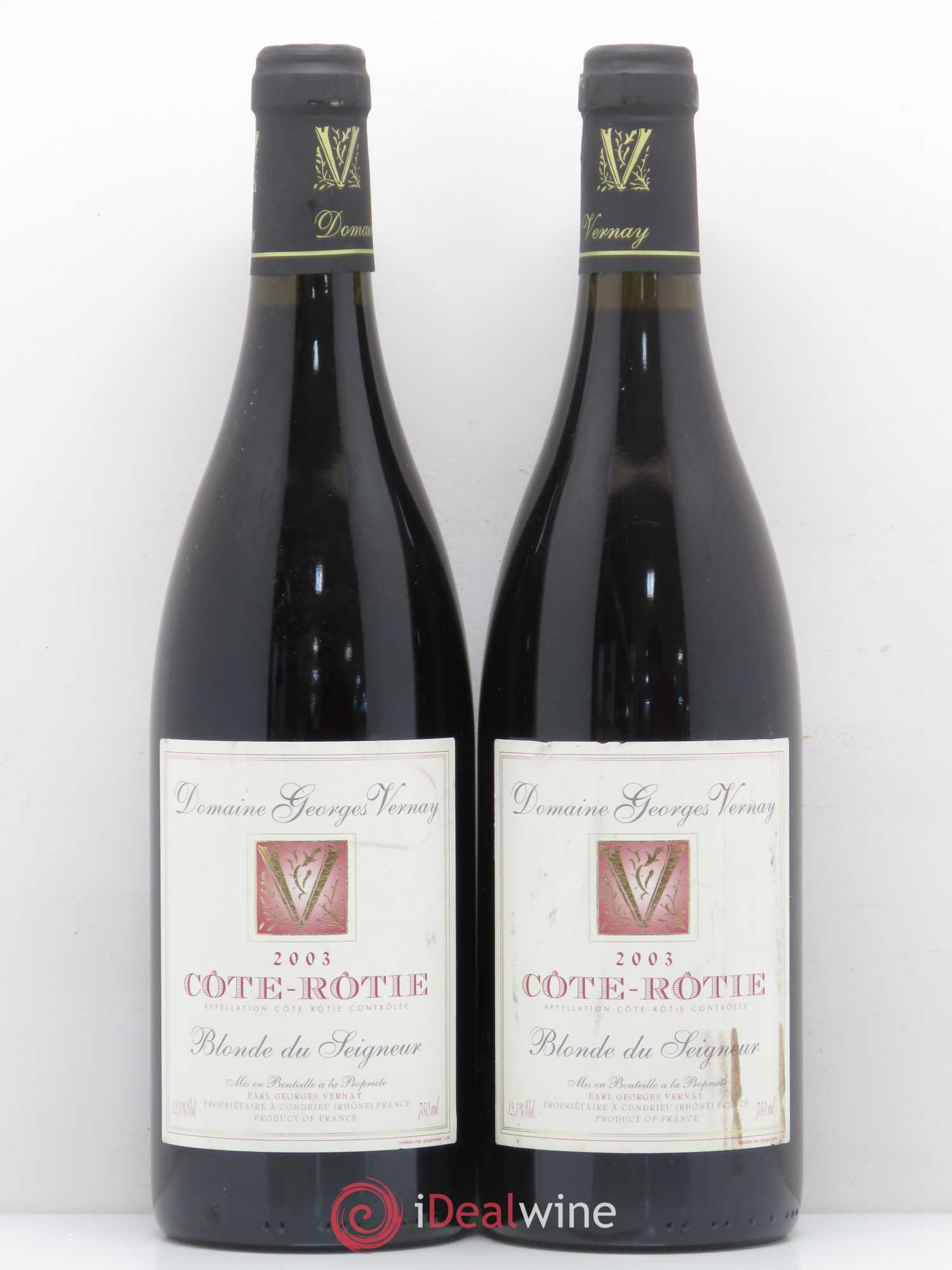 Côte-Rôtie Blonde du Seigneur Georges Vernay 2003 - Lot de 2 bouteilles - 0