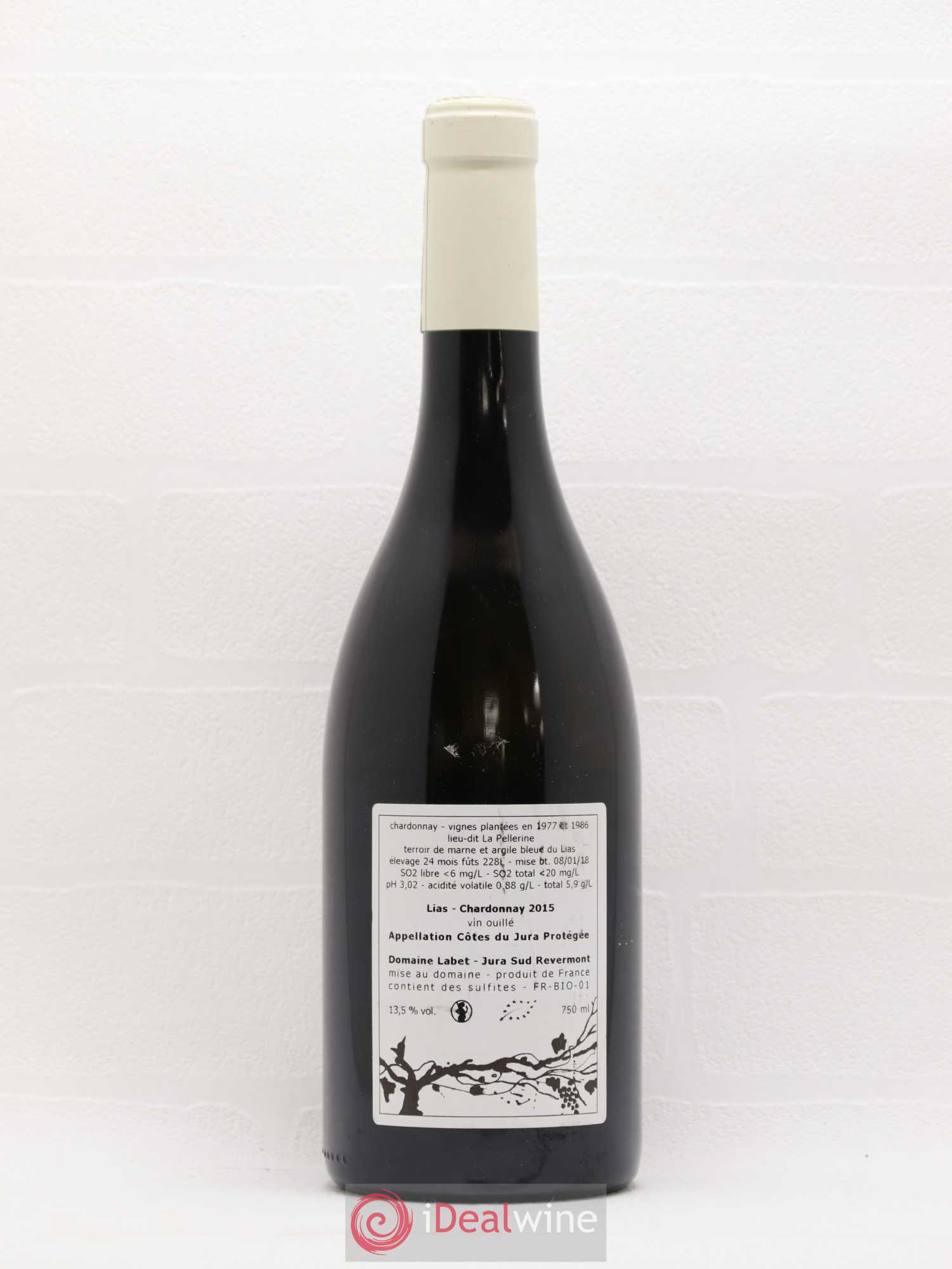 Côtes du Jura Chardonnay Lias Romain - Julien  - Charline Labet 2015 - Lot de 1 bouteille - 1