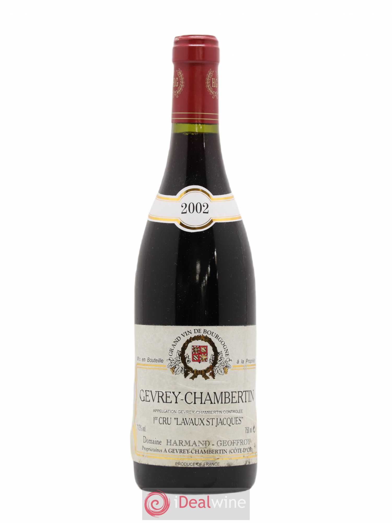 Gevrey-Chambertin 1er Cru Lavaux Saint Jacques Harmand-Geoffroy (Domaine) 2002 - Lot de 1 bouteille - 0