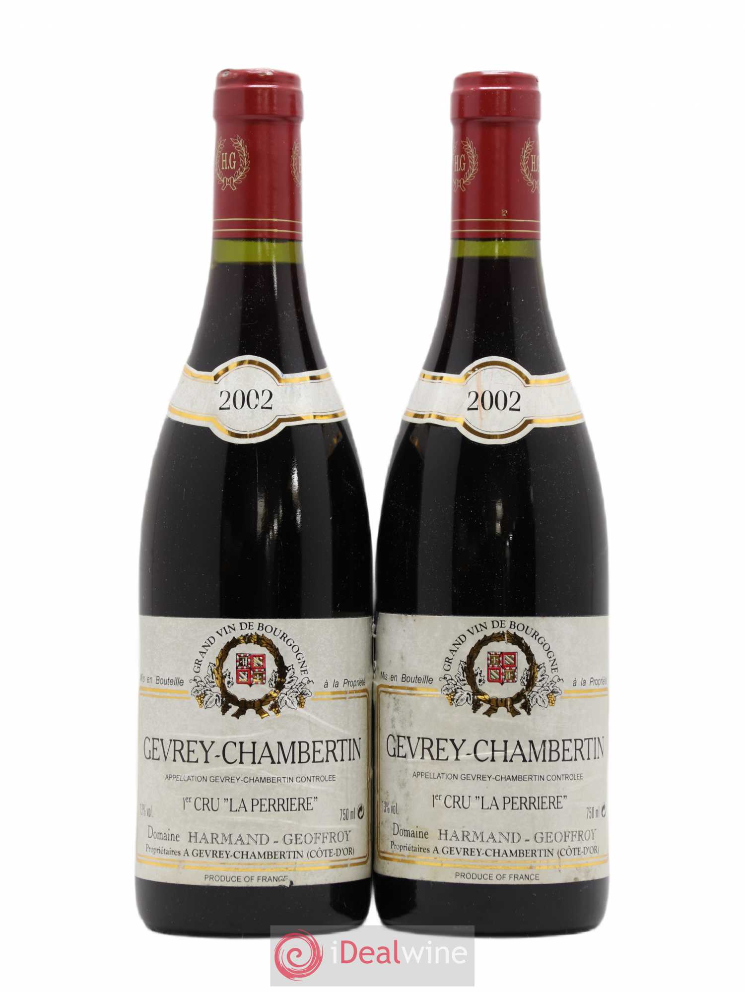Gevrey-Chambertin 1er Cru La Perrière Harmand-Geoffroy (Domaine) 2002 - Lot de 2 bouteilles - 0