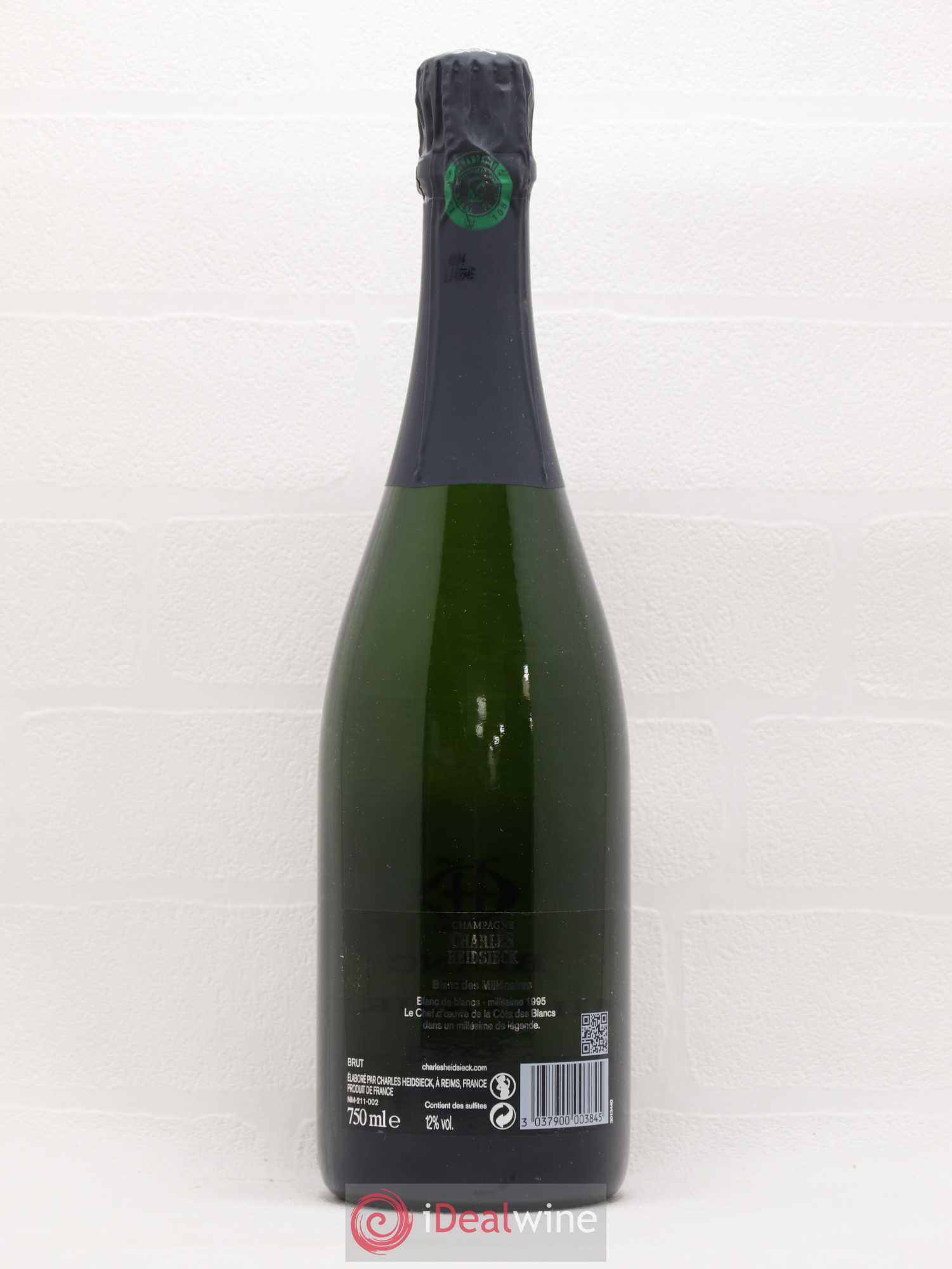 Blanc de Blancs Blanc des Millénaires Brut Charles Heidsieck Brut Blanc de Blancs 1995 - Lot de 1 bouteille - 1