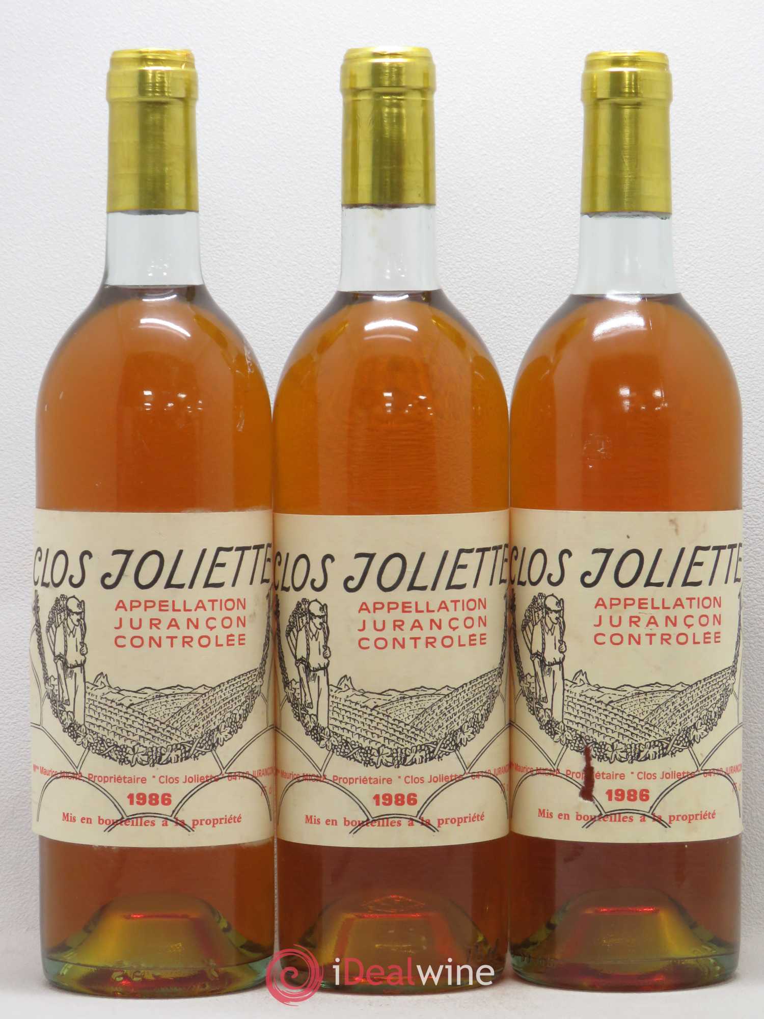 Jurançon Clos Joliette 1986 - Lotto di 3 bottiglie - 0