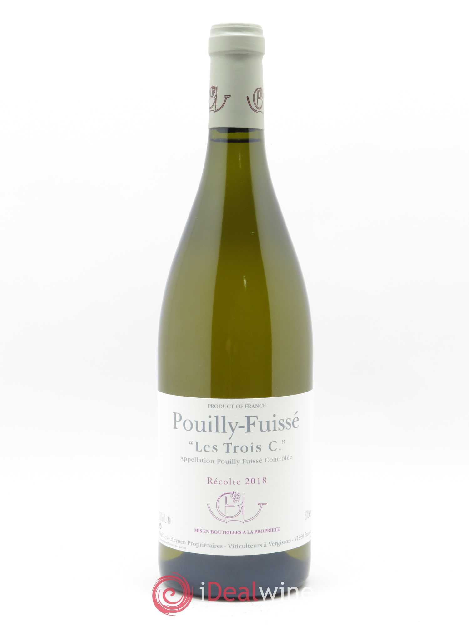 Pouilly-Fuissé Les Trois C Guffens-Heynen 2018 - Lot de 1 bouteille - 0