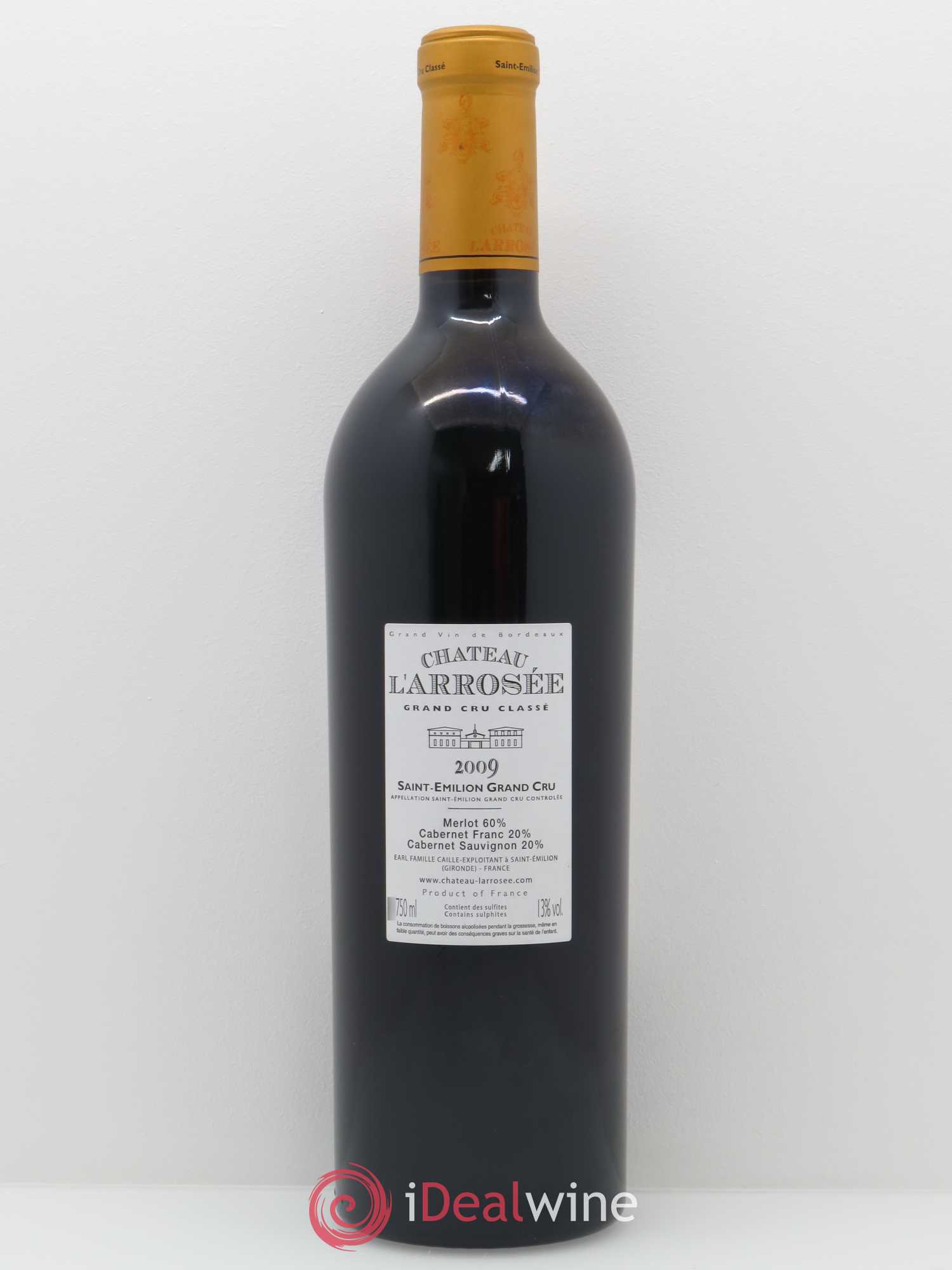 Château l' Arrosée Grand Cru Classé 2009 - Lot de 1 bouteille - 1