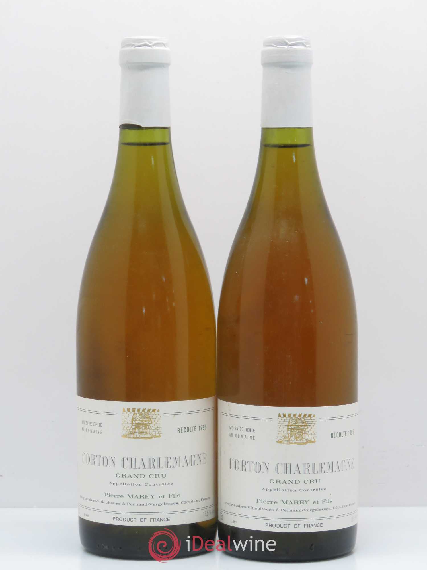 Corton-Charlemagne Grand Cru Pierre Marey Père et Fils 1995 - Posten von 2 Flaschen - 0