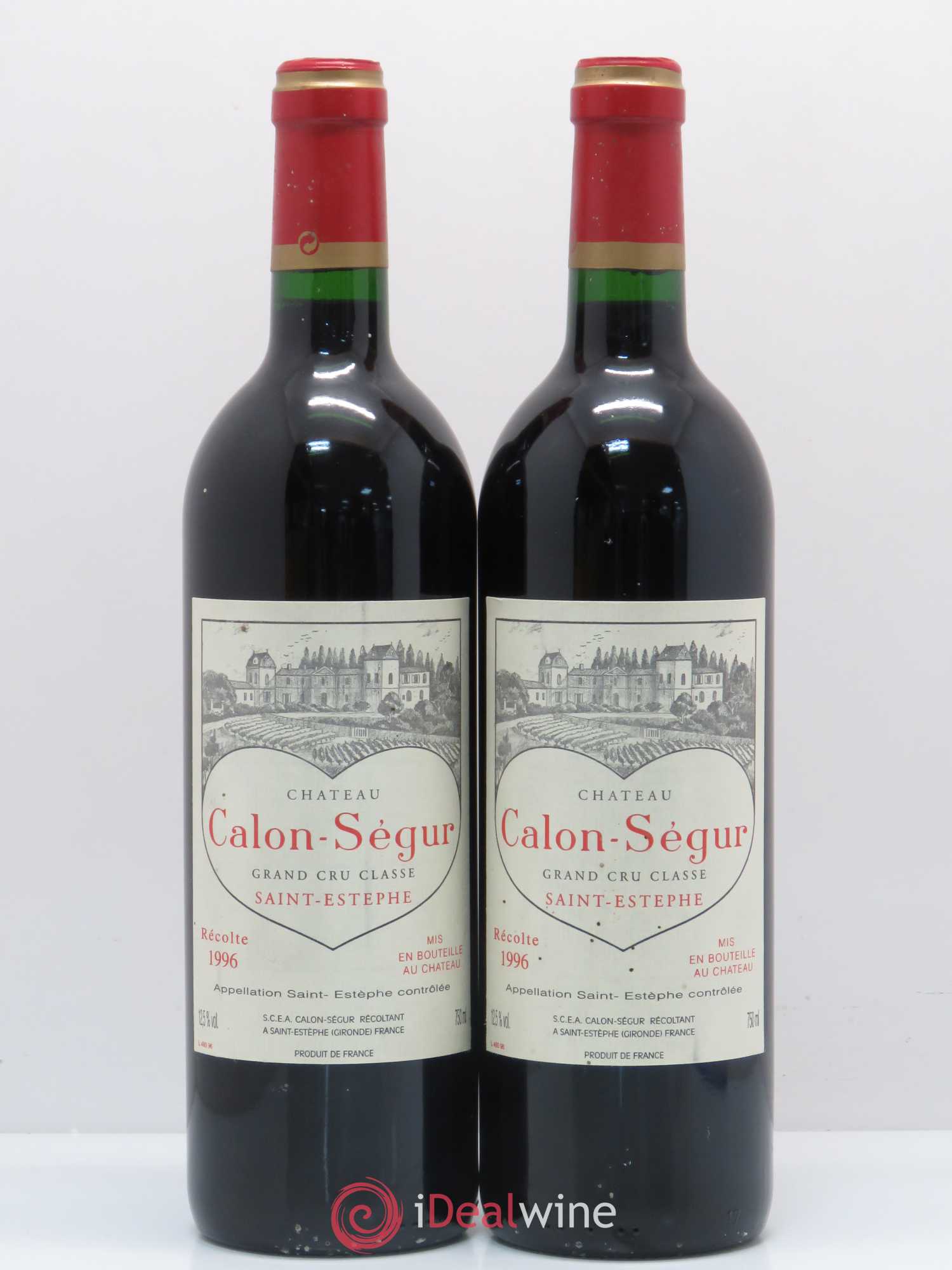 Château Calon Ségur 3ème Grand Cru Classé 1996 - Lot de 2 bouteilles - 0