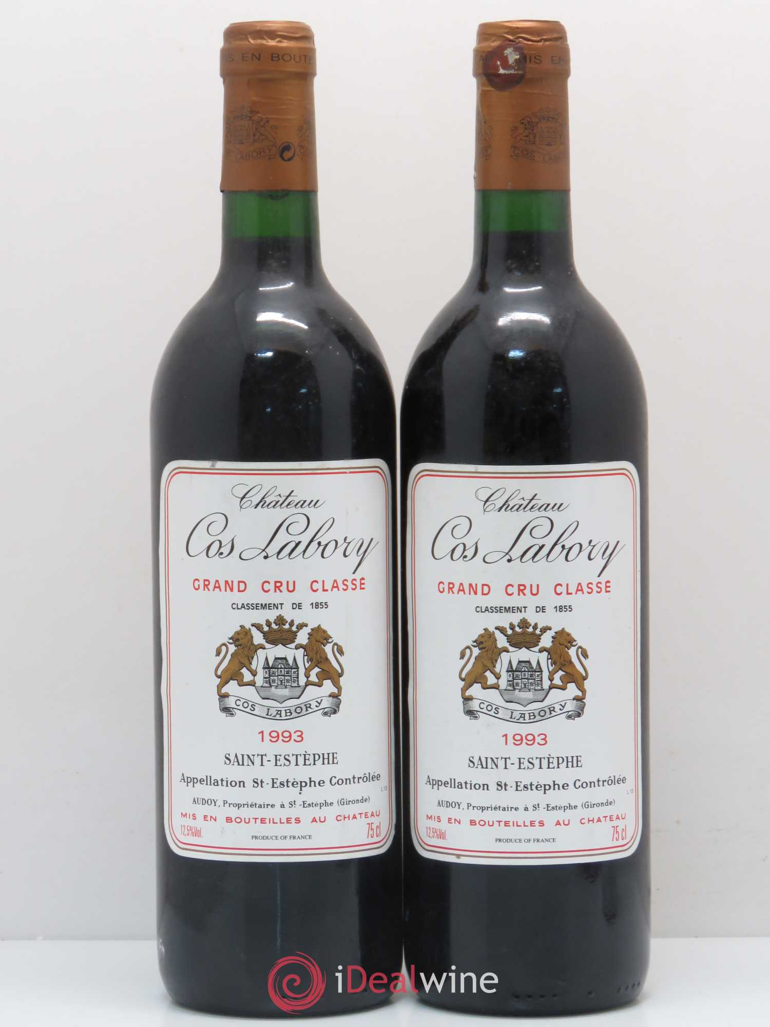 Château Cos Labory 5ème Grand Cru Classé 1993 - Lot de 2 bouteilles - 0