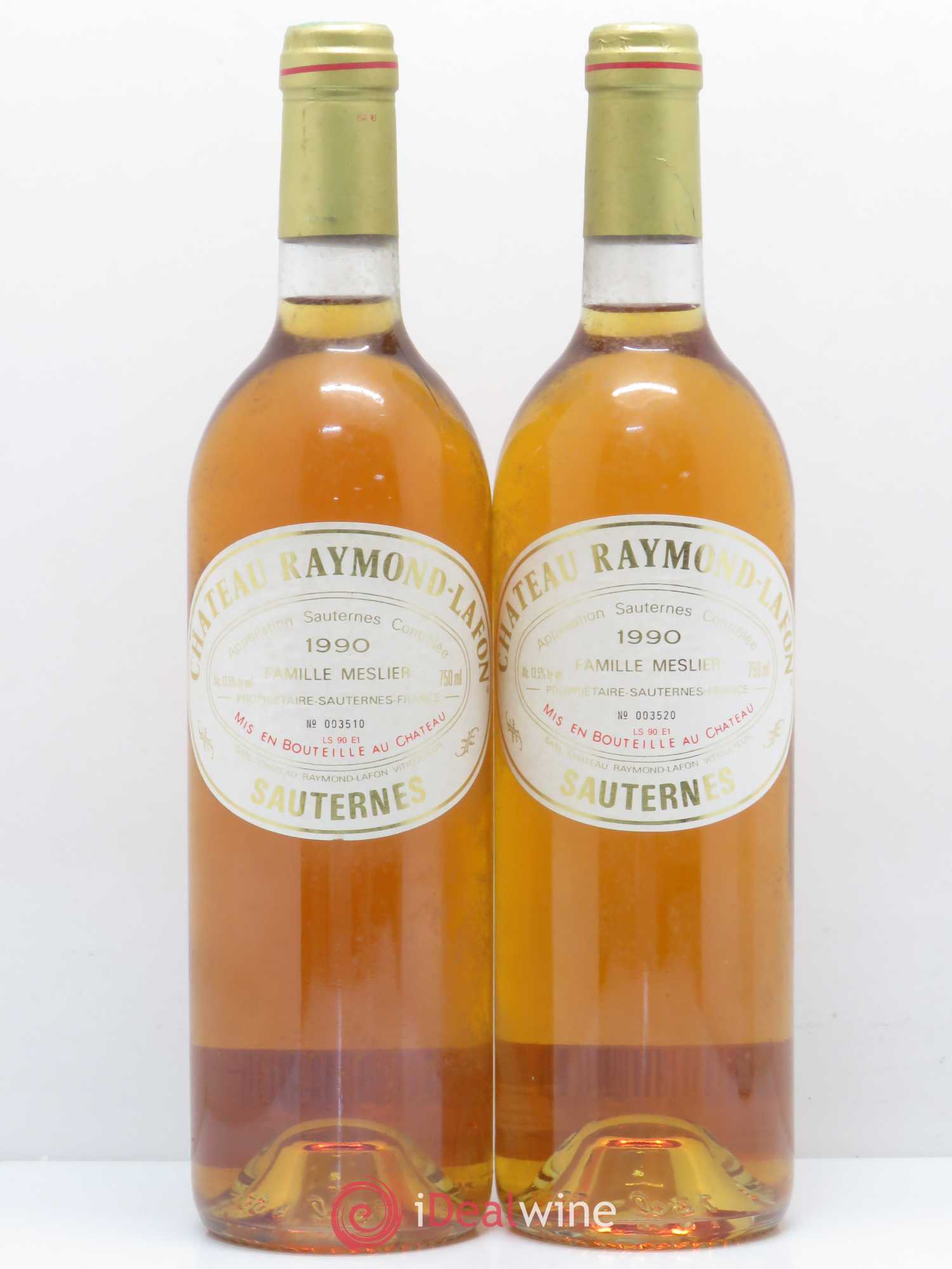 Château Raymond Lafon 1990 - Lotto di 2 bottiglie - 0