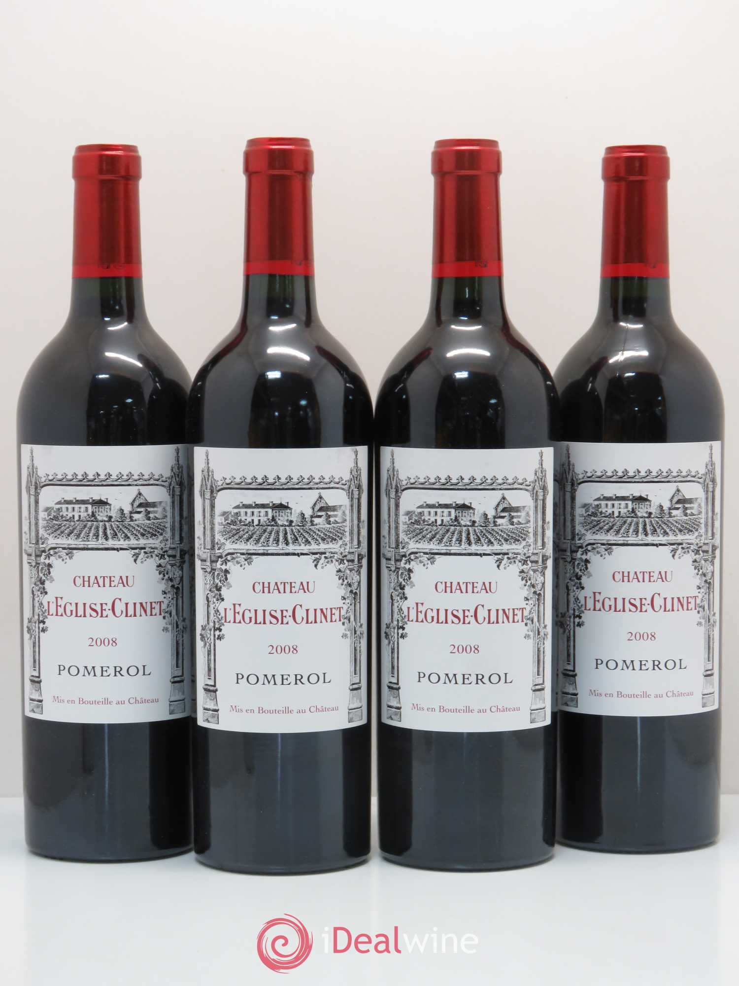 Château l' Église Clinet 2008 - Lot de 4 bouteilles - 0