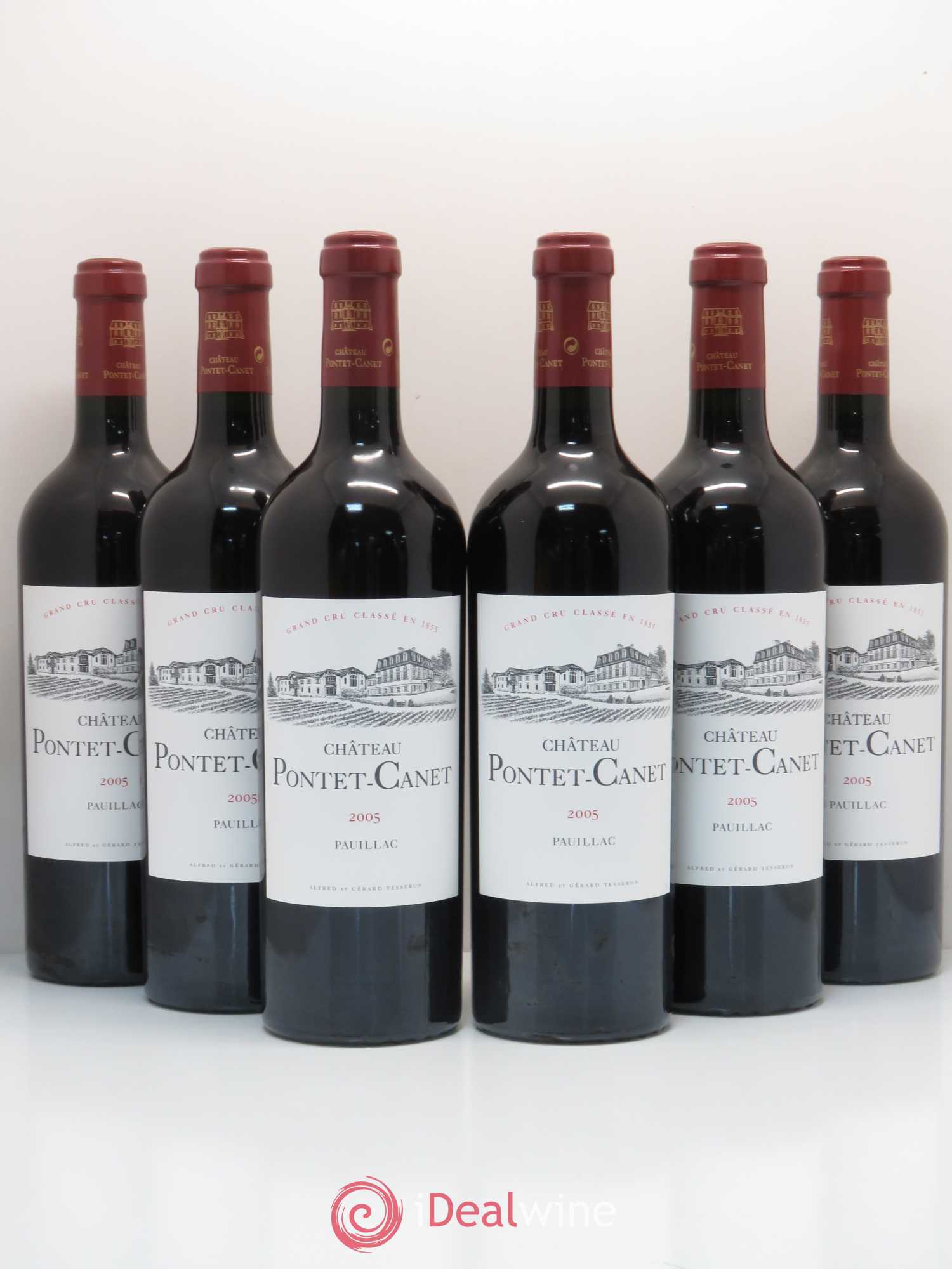 Château Pontet Canet 5ème Grand Cru Classé 2005 - Lot de 6 bouteilles - 0