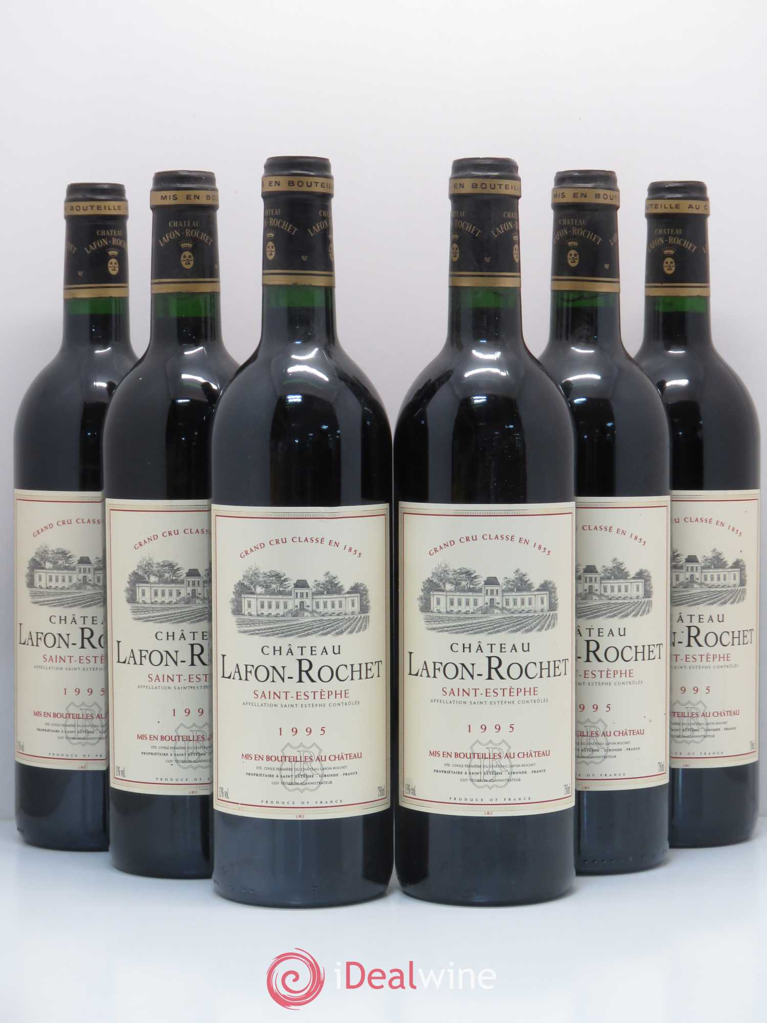 Château Lafon Rochet 4ème Grand Cru Classé 1995 - Lot de 6 bouteilles - 0