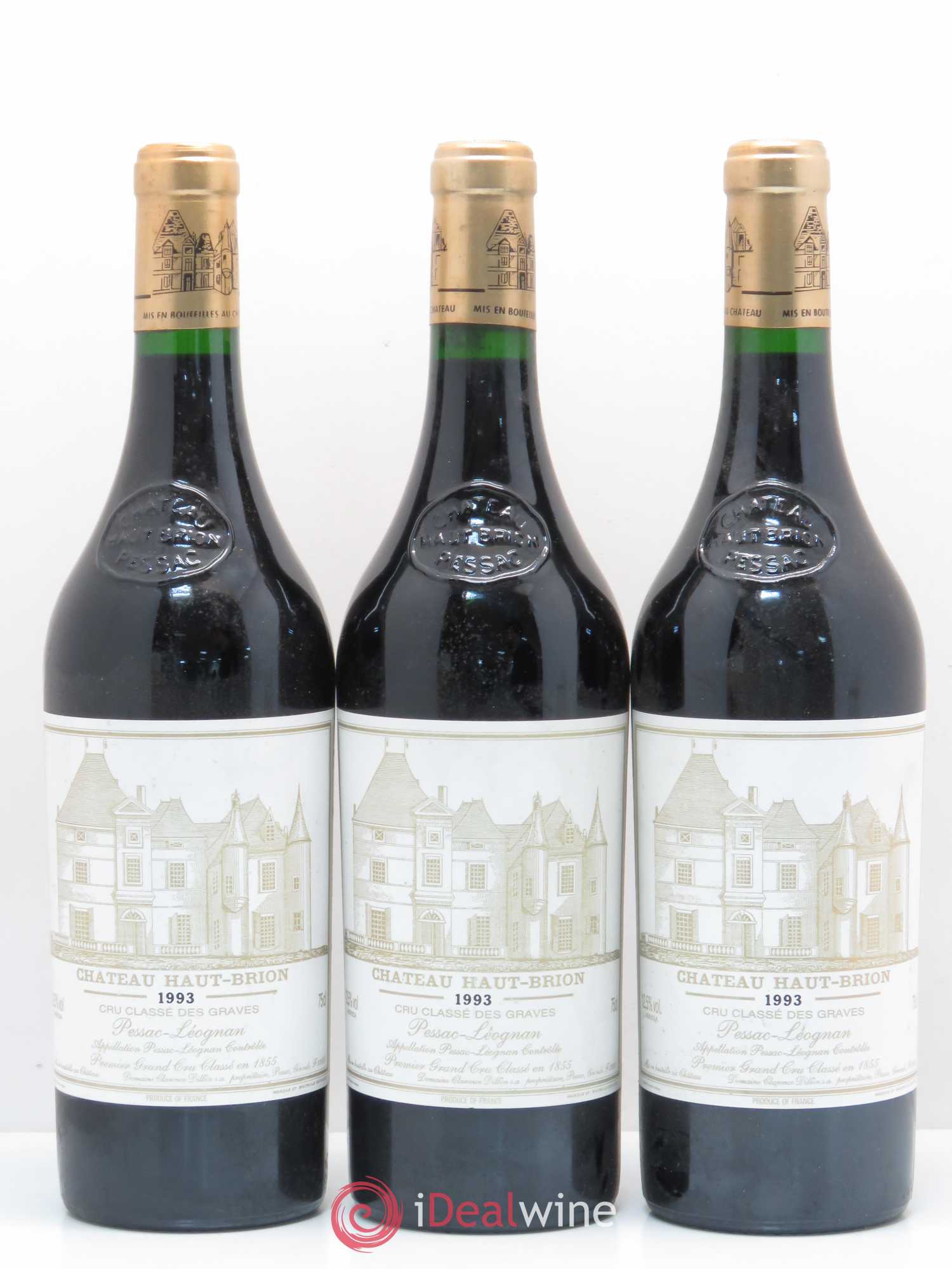 Château Haut Brion 1er Grand Cru Classé 1993 - Lot de 3 bouteilles - 0