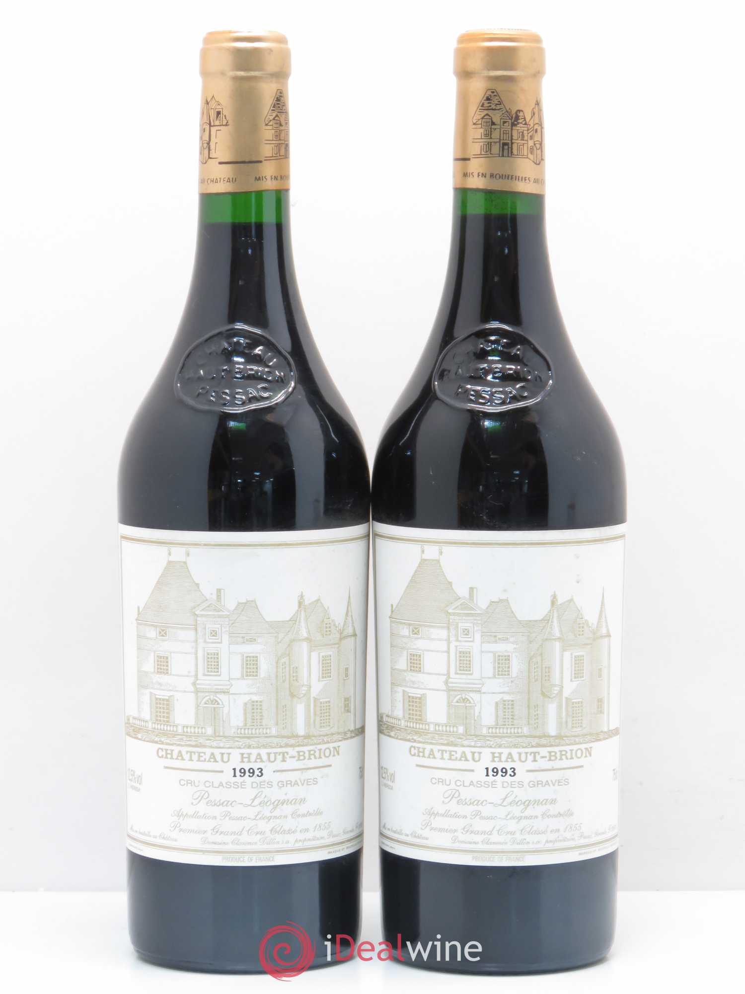 Château Haut Brion 1er Grand Cru Classé 1993 - Lot de 2 bouteilles - 0