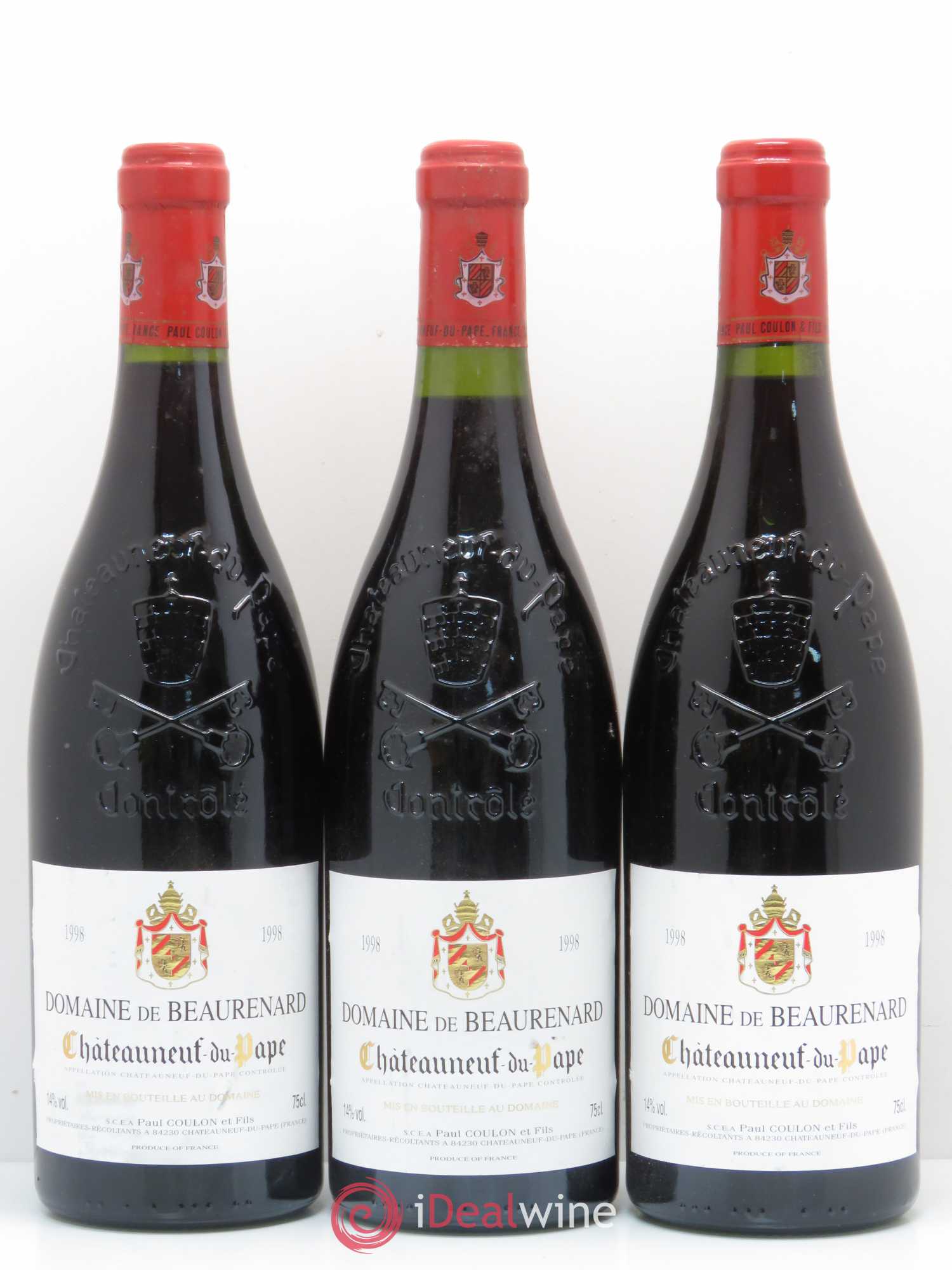 Châteauneuf-du-Pape Beaurenard (Domaine de) 1998 - Lot de 3 bouteilles - 0