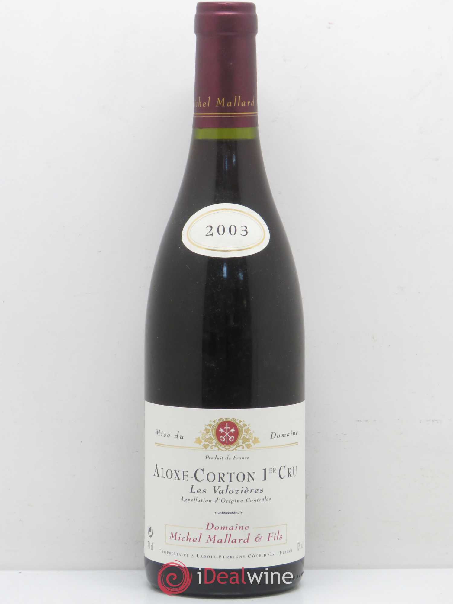 Aloxe-Corton 1er Cru Les Valozieres Mallard 2003 - Posten von 1 Flasche - 0
