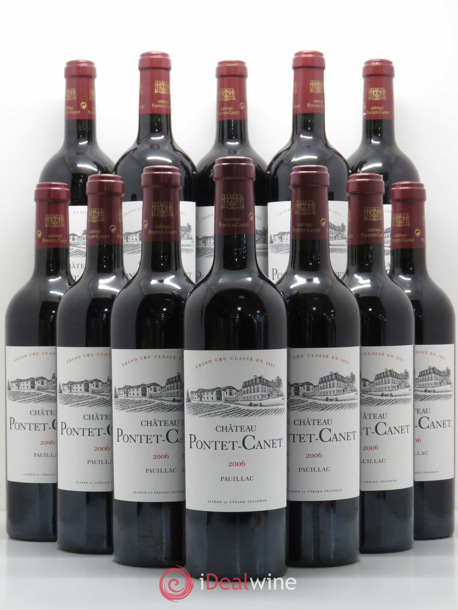Château Pontet Canet 5ème Grand Cru Classé 2006 - Lot de 12 bouteilles - 0
