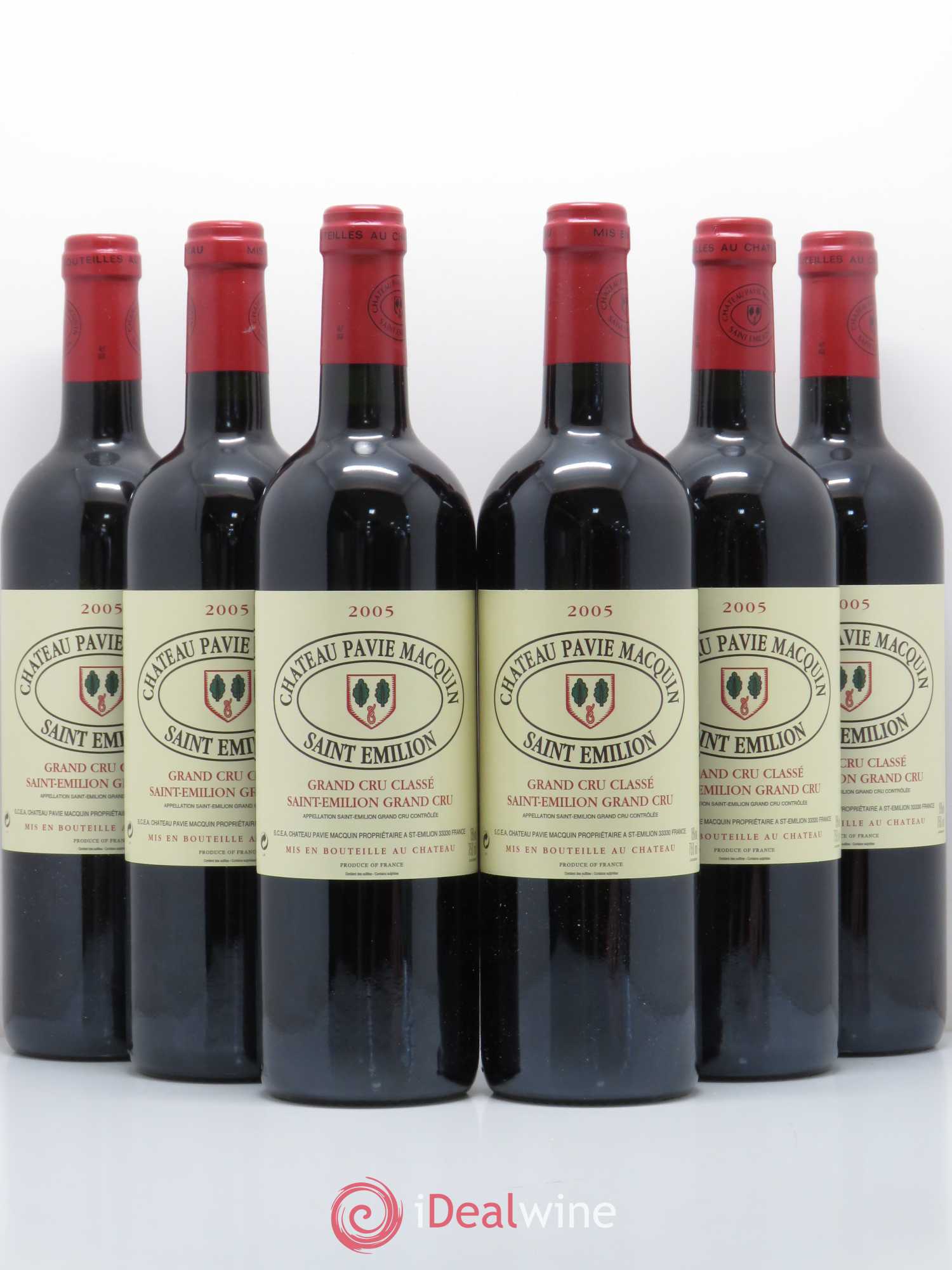 Château Pavie Macquin 1er Grand Cru Classé B 2005 - Lot de 6 bouteilles - 0