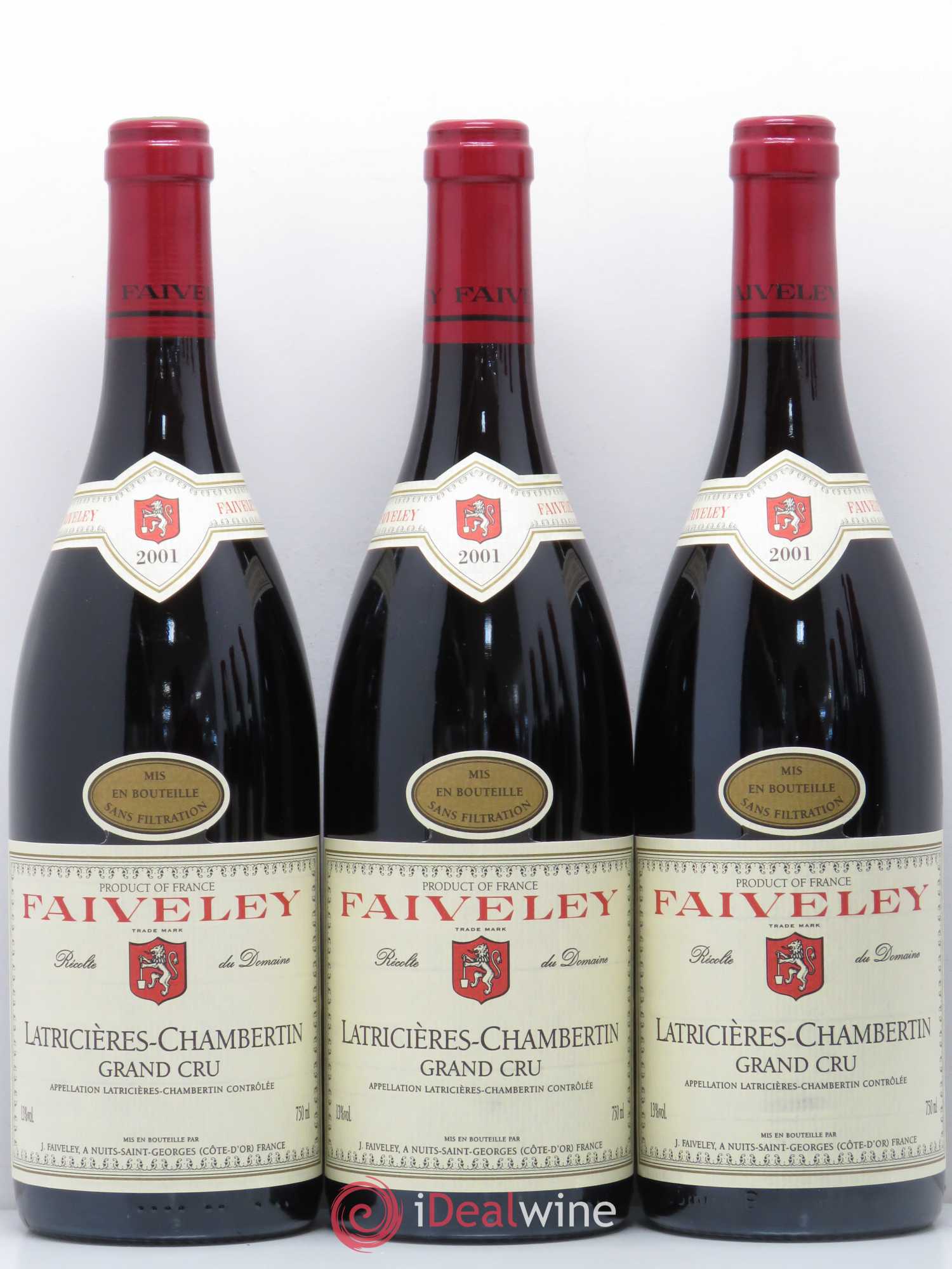 Latricières-Chambertin Grand Cru Faiveley 2001 - Lot de 6 bouteilles - 1