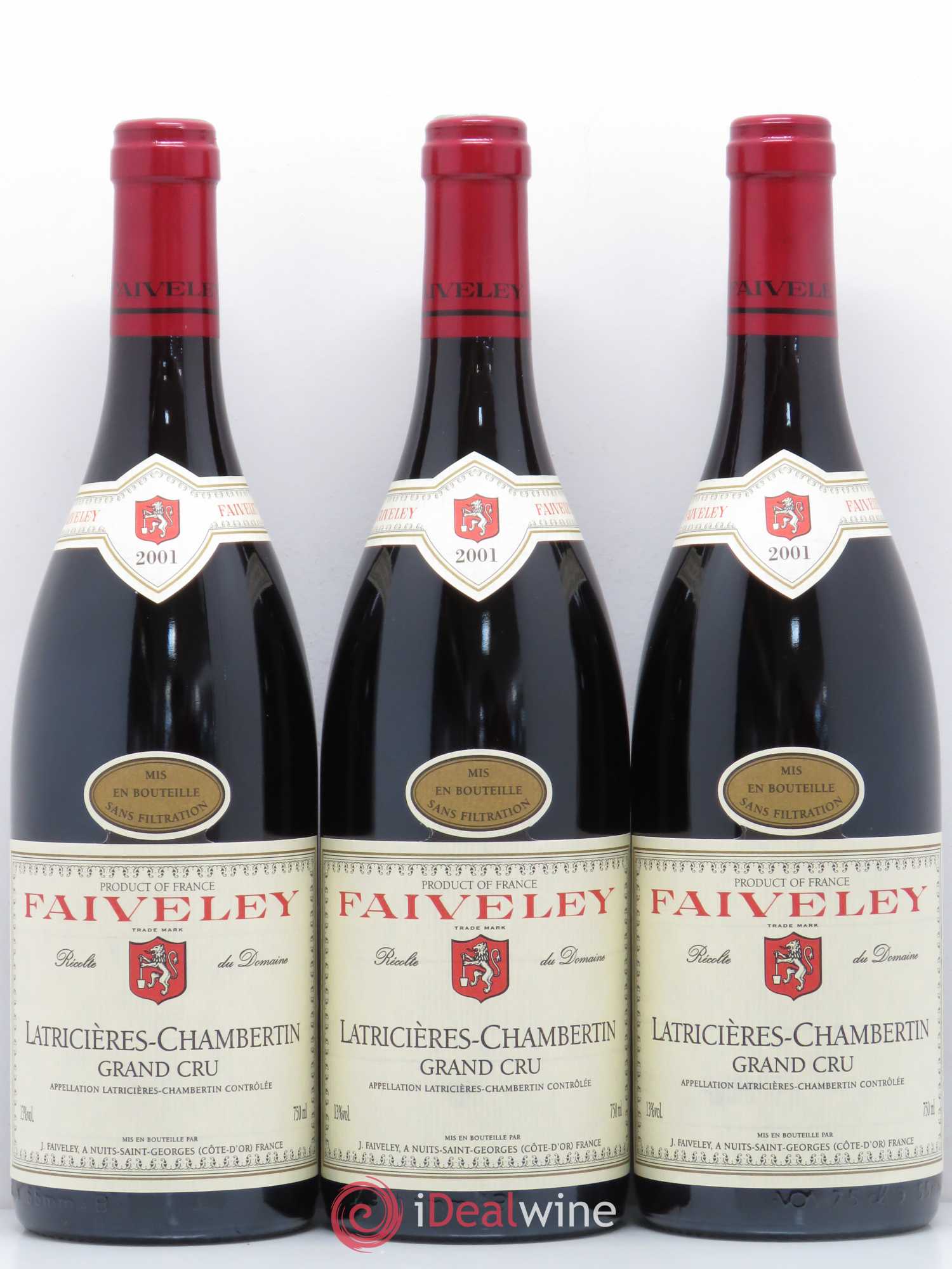 Latricières-Chambertin Grand Cru Faiveley 2001 - Lot de 6 bouteilles - 2