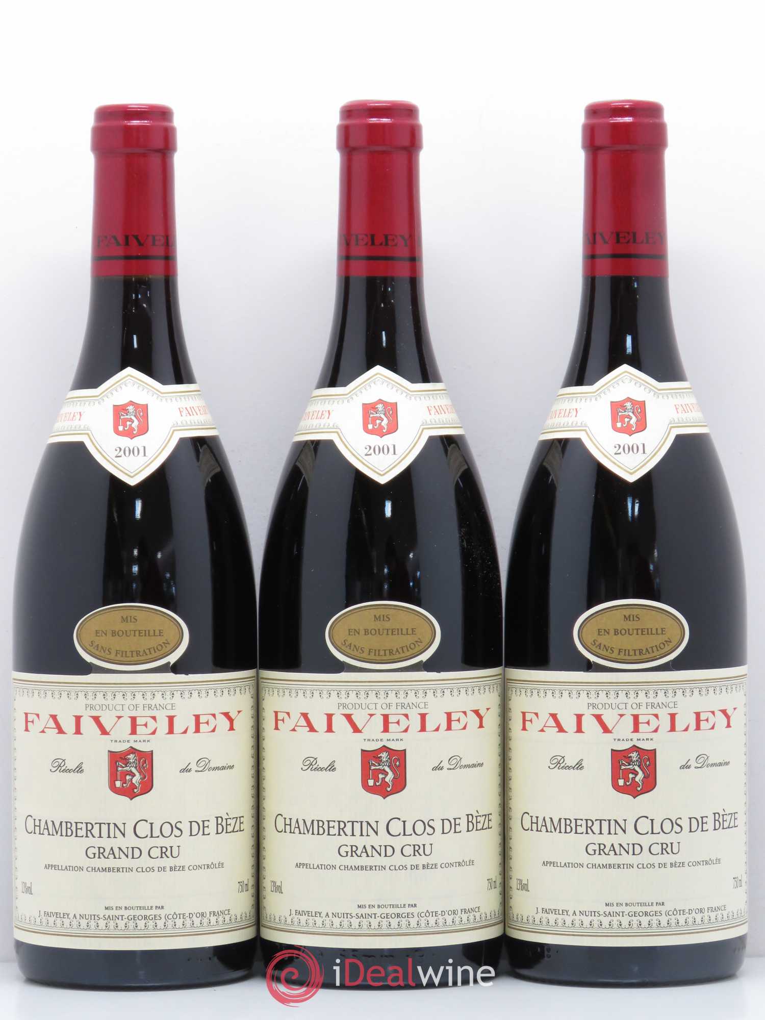Chambertin Clos de Bèze Grand Cru Faiveley 2001 - Lot de 6 bouteilles - 2
