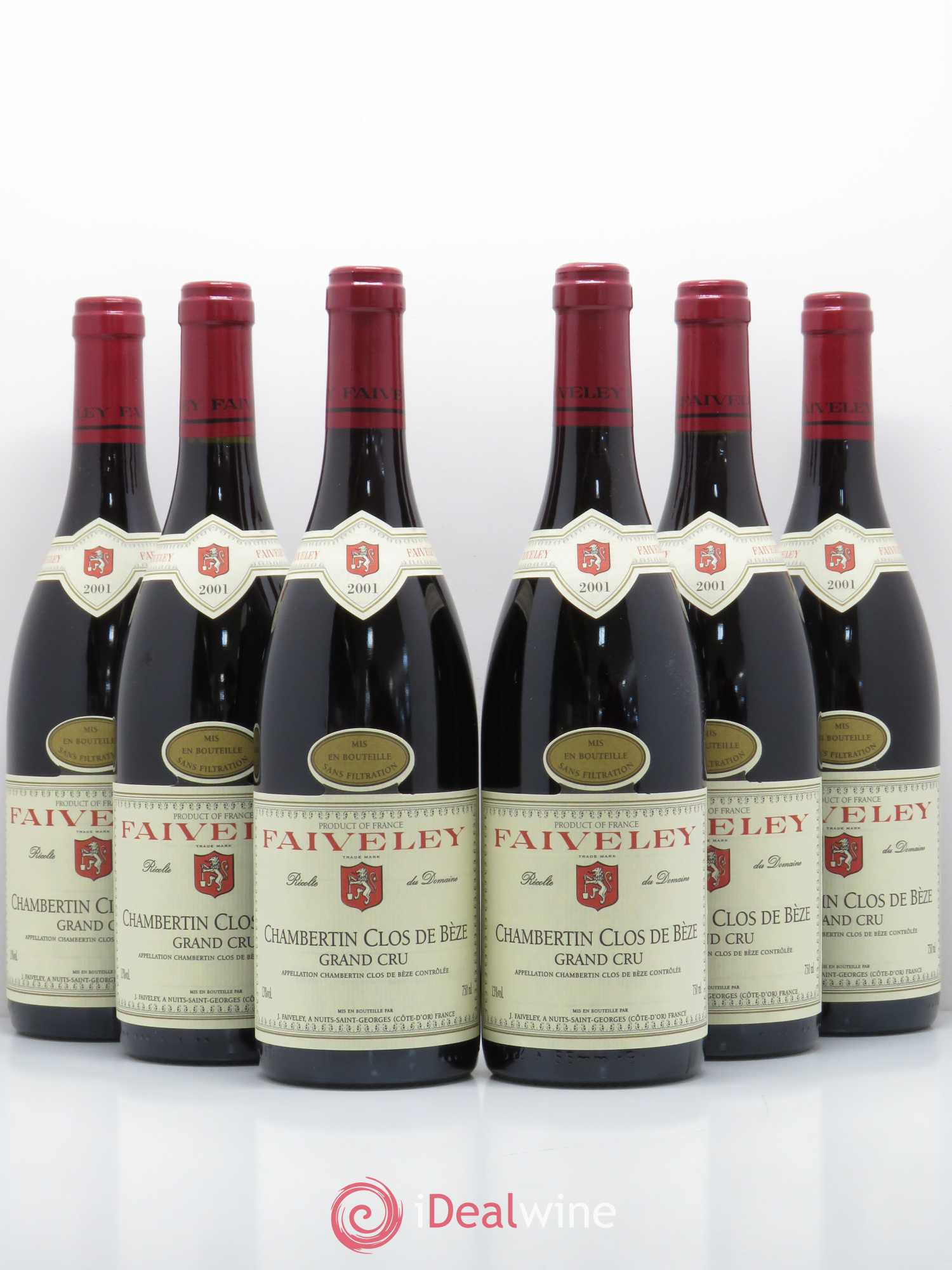 Chambertin Clos de Bèze Grand Cru Faiveley 2001 - Lot de 6 bouteilles - 0