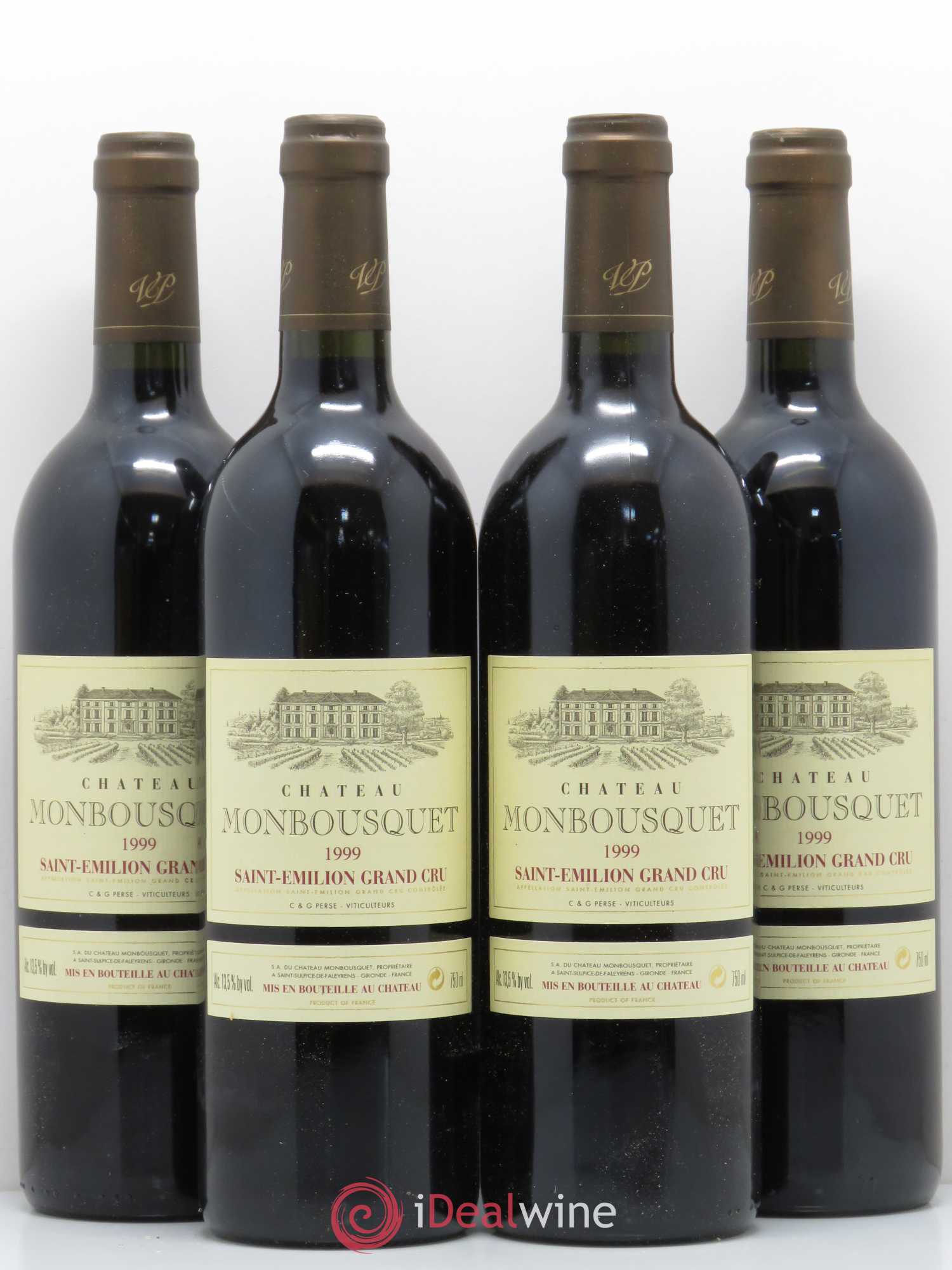 Château Monbousquet Grand Cru Classé 1999 - Lot de 4 bouteilles - 0