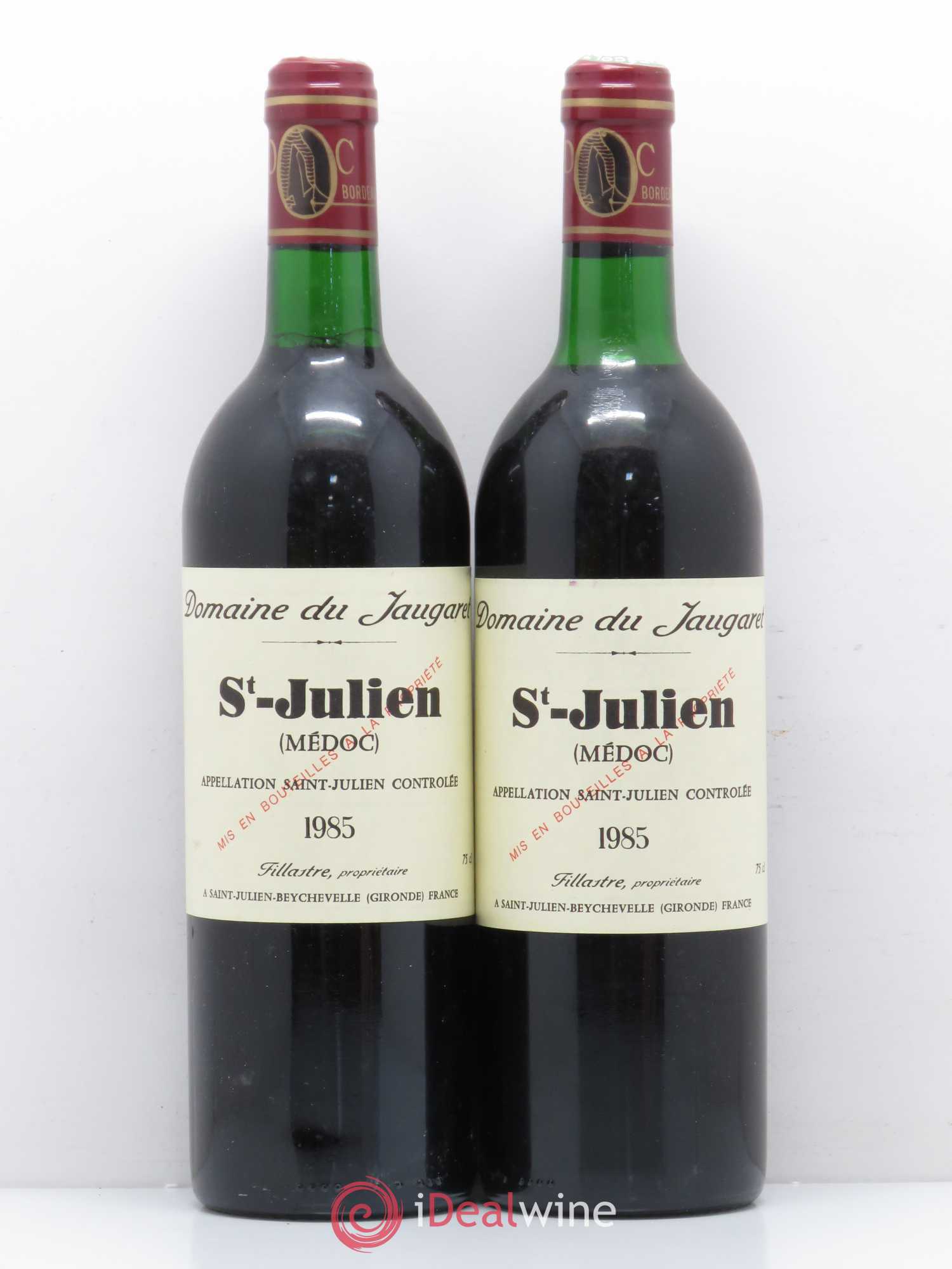 Saint-Julien Domaine du Jaugaret 1985 - Lot de 2 bouteilles - 0