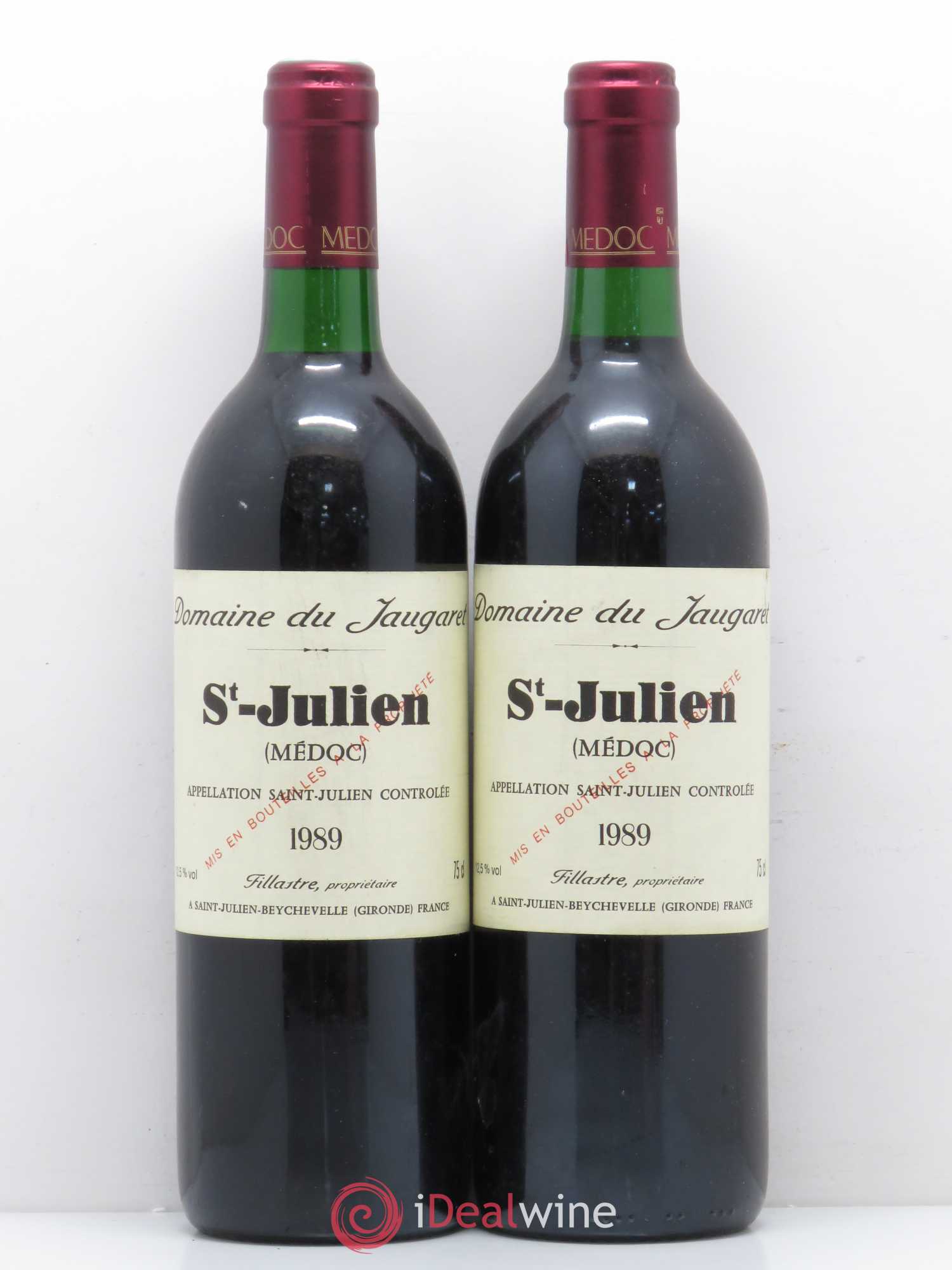 Saint-Julien Domaine du Jaugaret 1989 - Lot de 2 bouteilles - 0