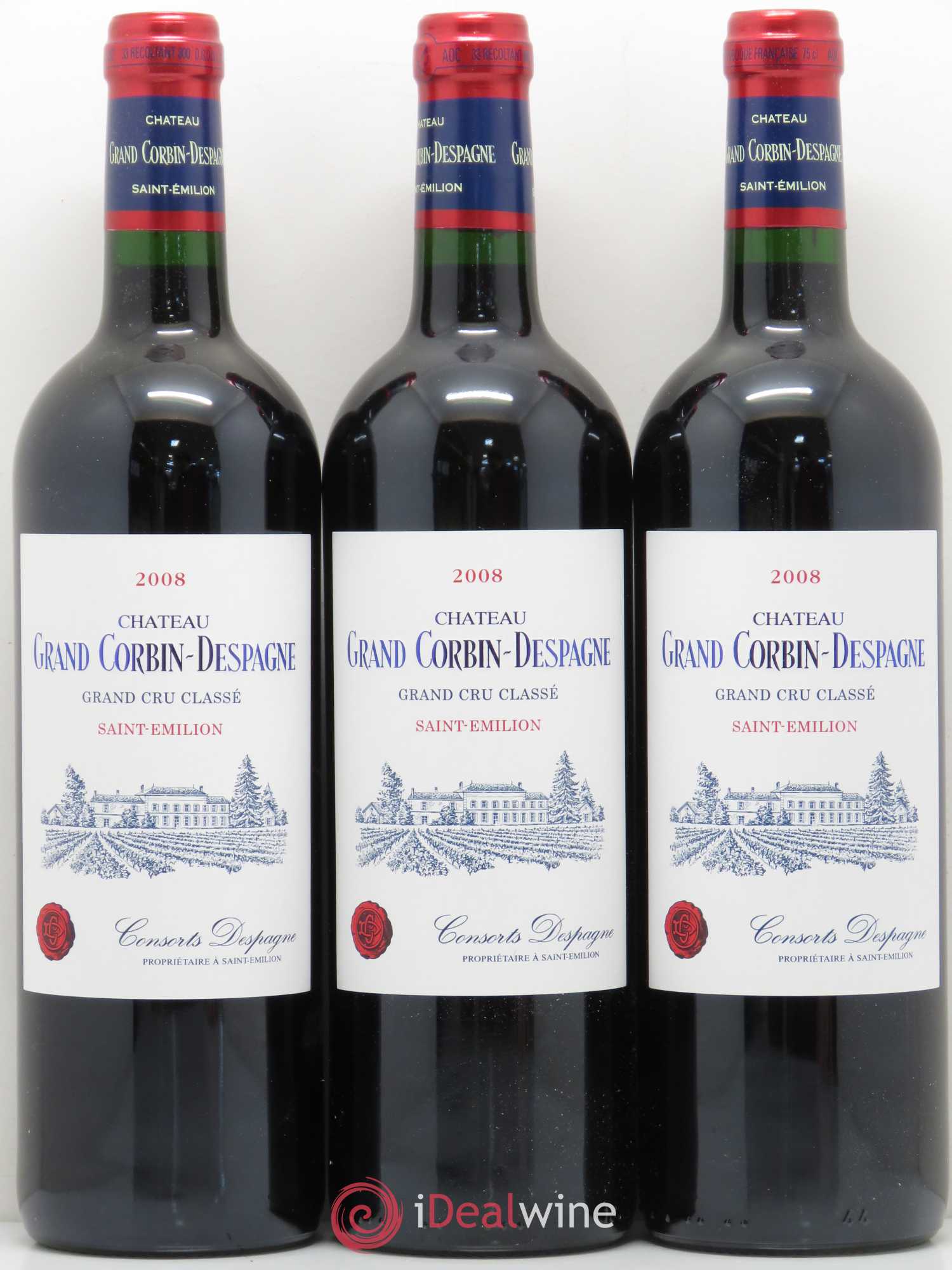 Château Grand Corbin Despagne Grand Cru Classé 2008 - Lot de 12 bouteilles - 2