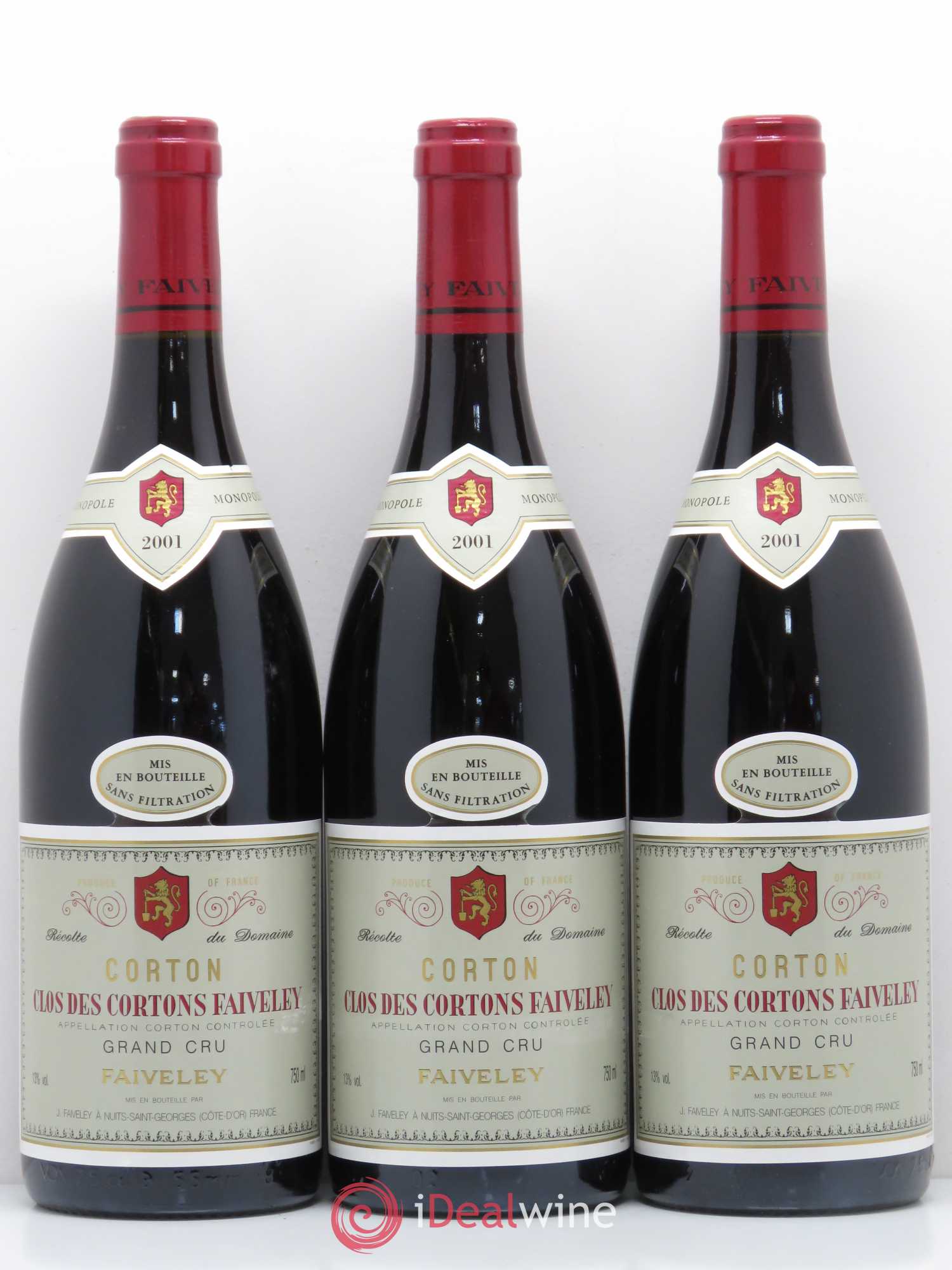 Corton Grand Cru Clos des Cortons Faiveley 2001 - Lot de 12 bouteilles - 3
