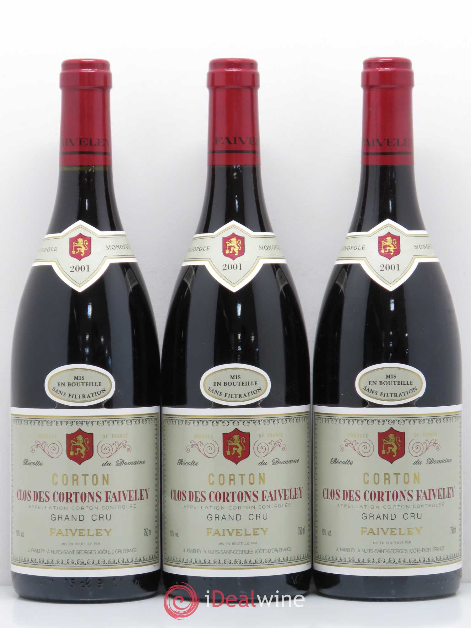 Corton Grand Cru Clos des Cortons Faiveley 2001 - Lot de 12 bouteilles - 4
