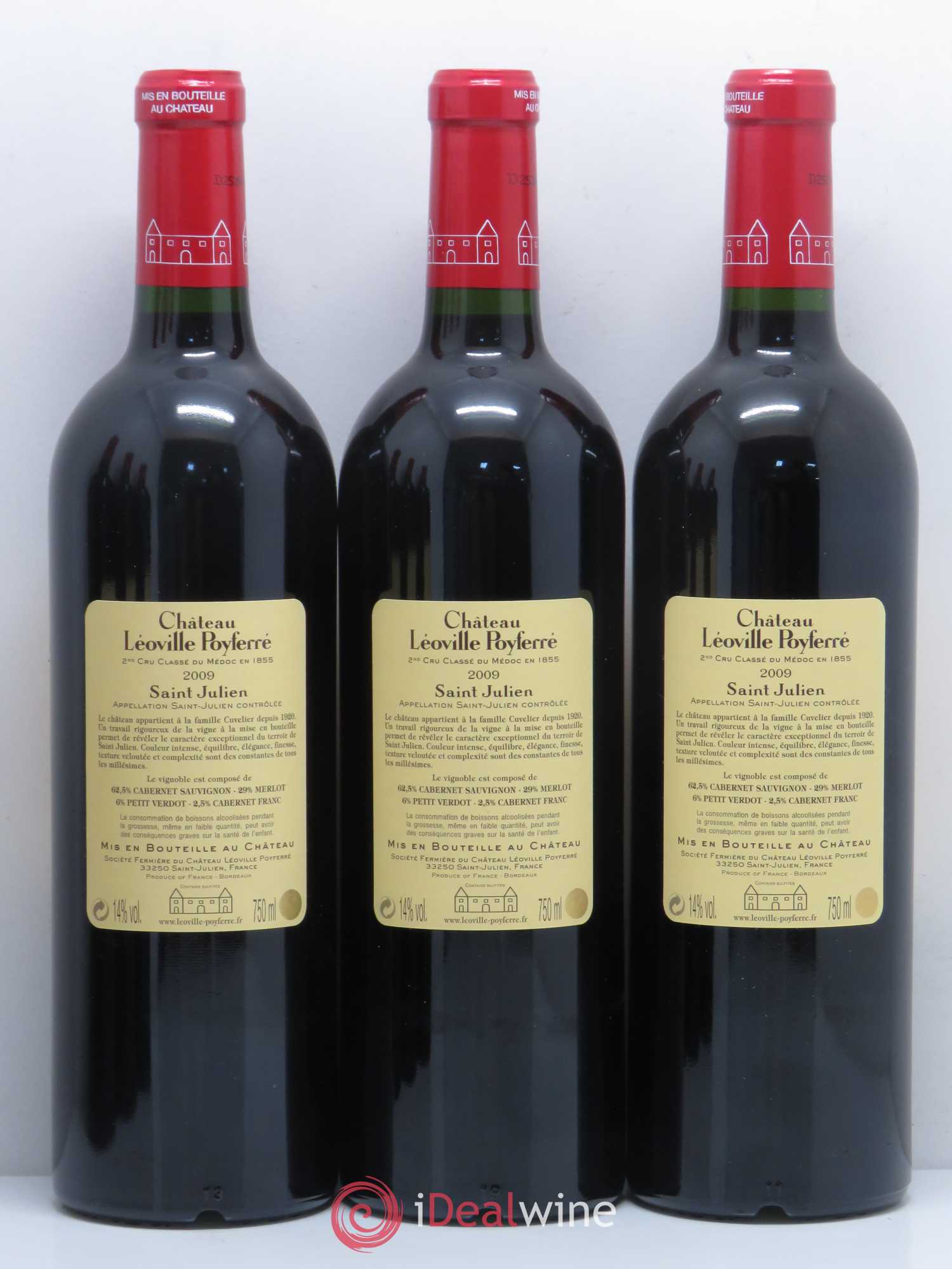 Château Léoville Poyferré 2ème Grand Cru Classé 2009 - Lot de 6 bouteilles - 2