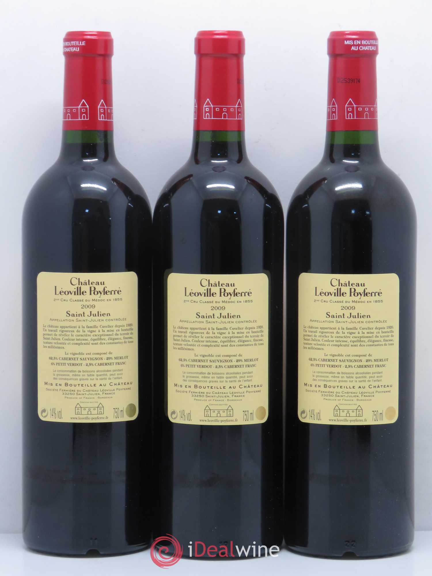 Château Léoville Poyferré 2ème Grand Cru Classé 2009 - Lot de 6 bouteilles - 4