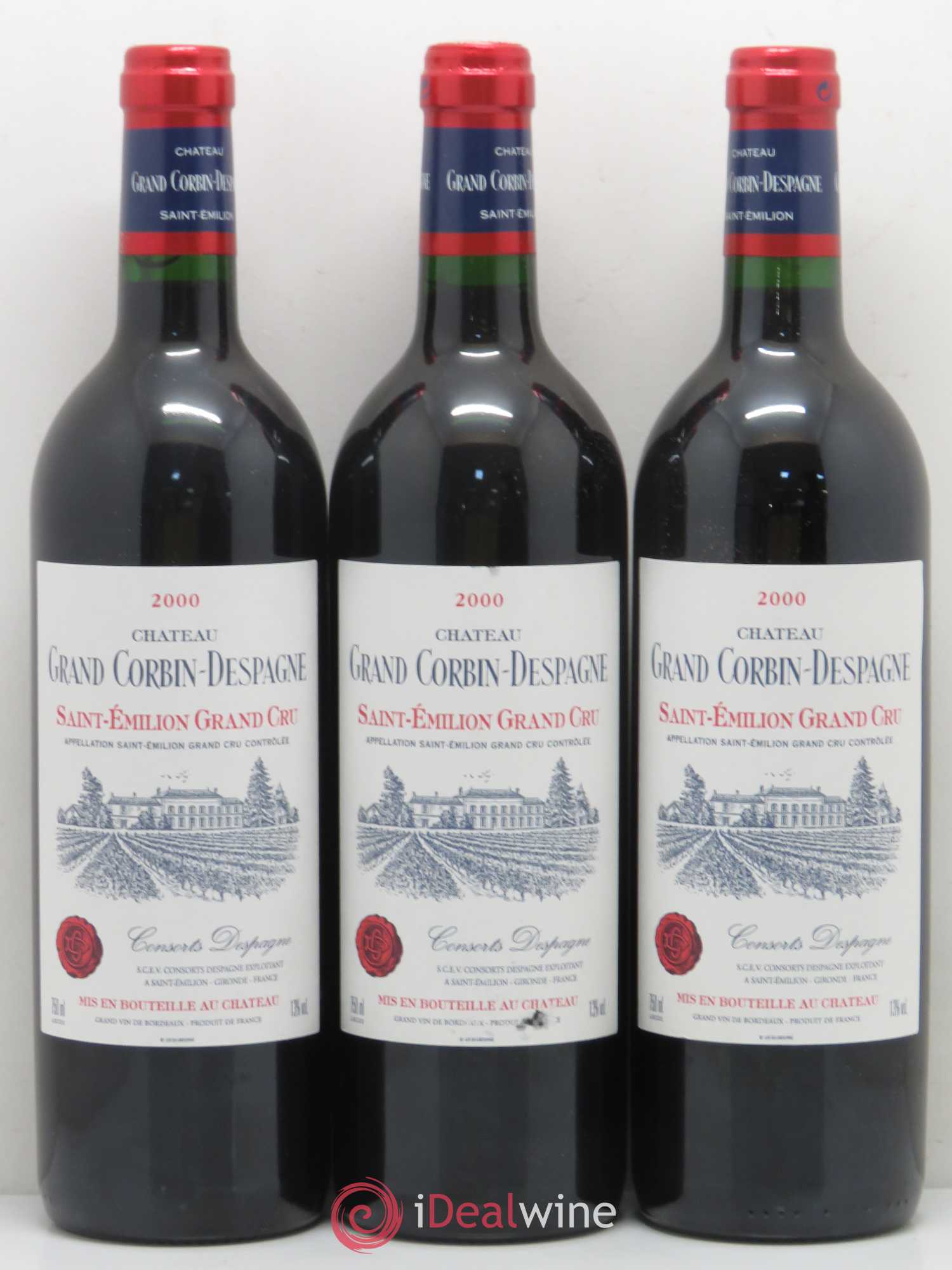 Château Grand Corbin Despagne Grand Cru Classé 2000 - Lot de 12 bouteilles - 2