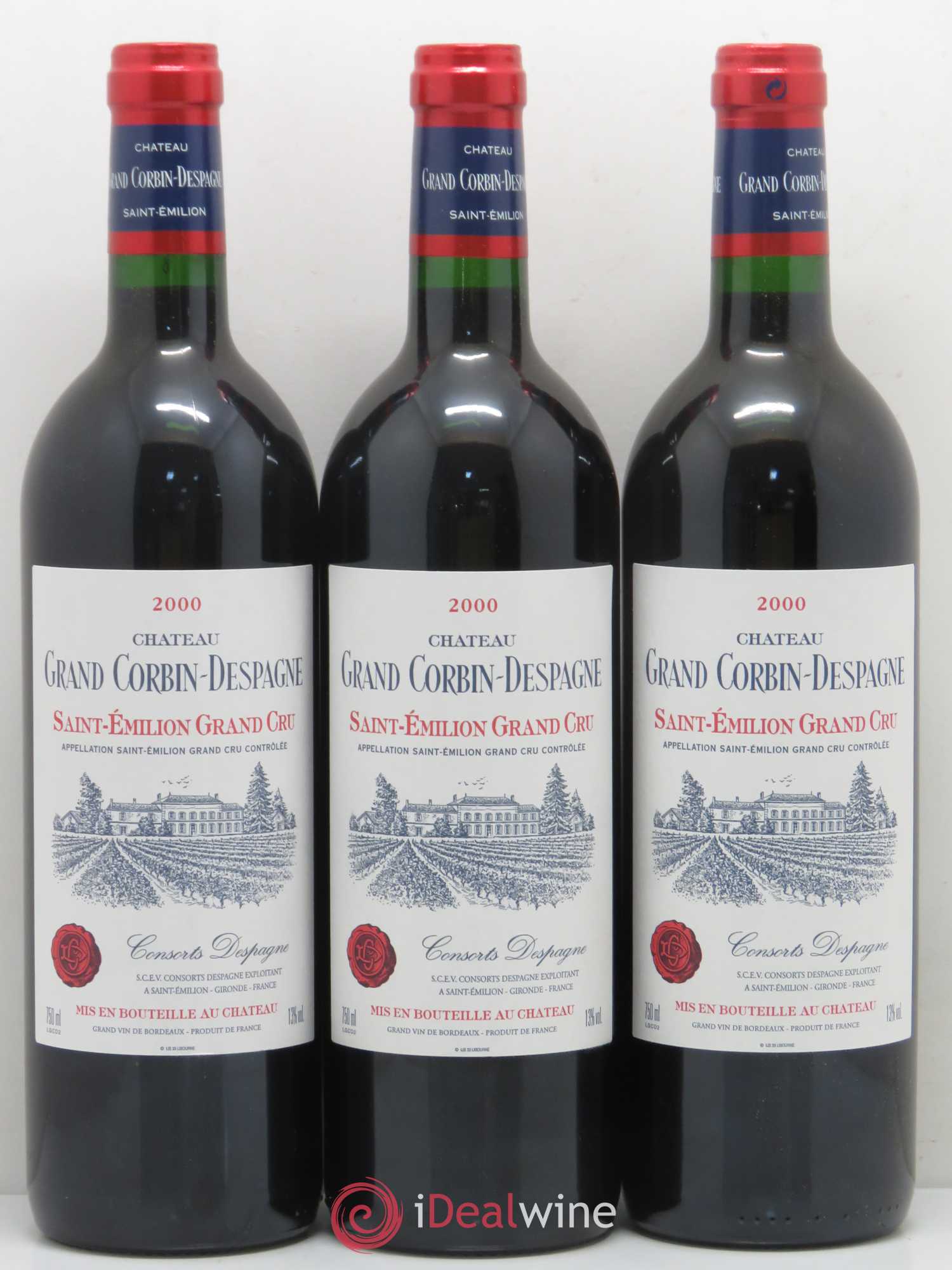 Château Grand Corbin Despagne Grand Cru Classé 2000 - Lot de 12 bouteilles - 3
