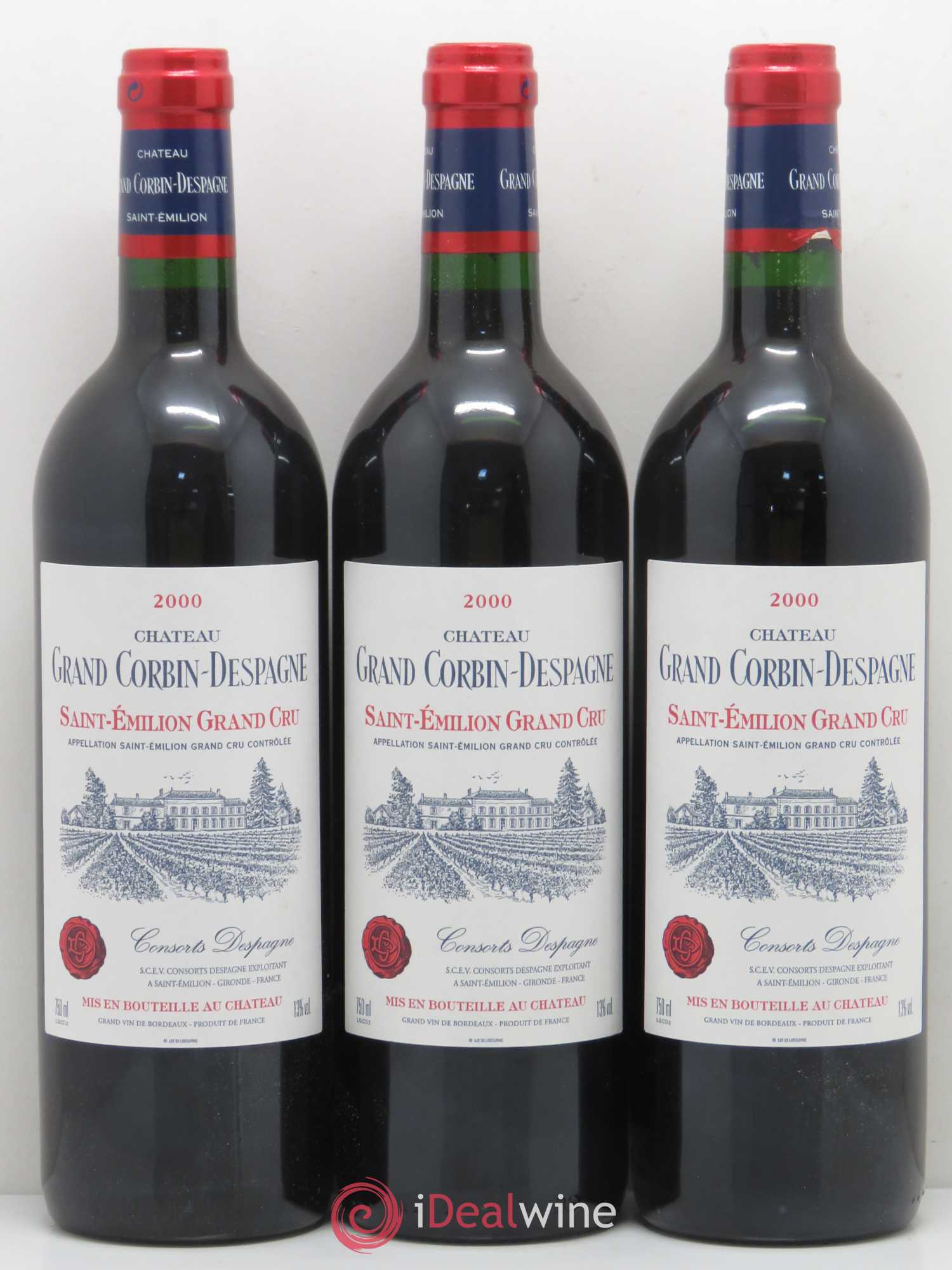 Château Grand Corbin Despagne Grand Cru Classé 2000 - Lot de 12 bouteilles - 4