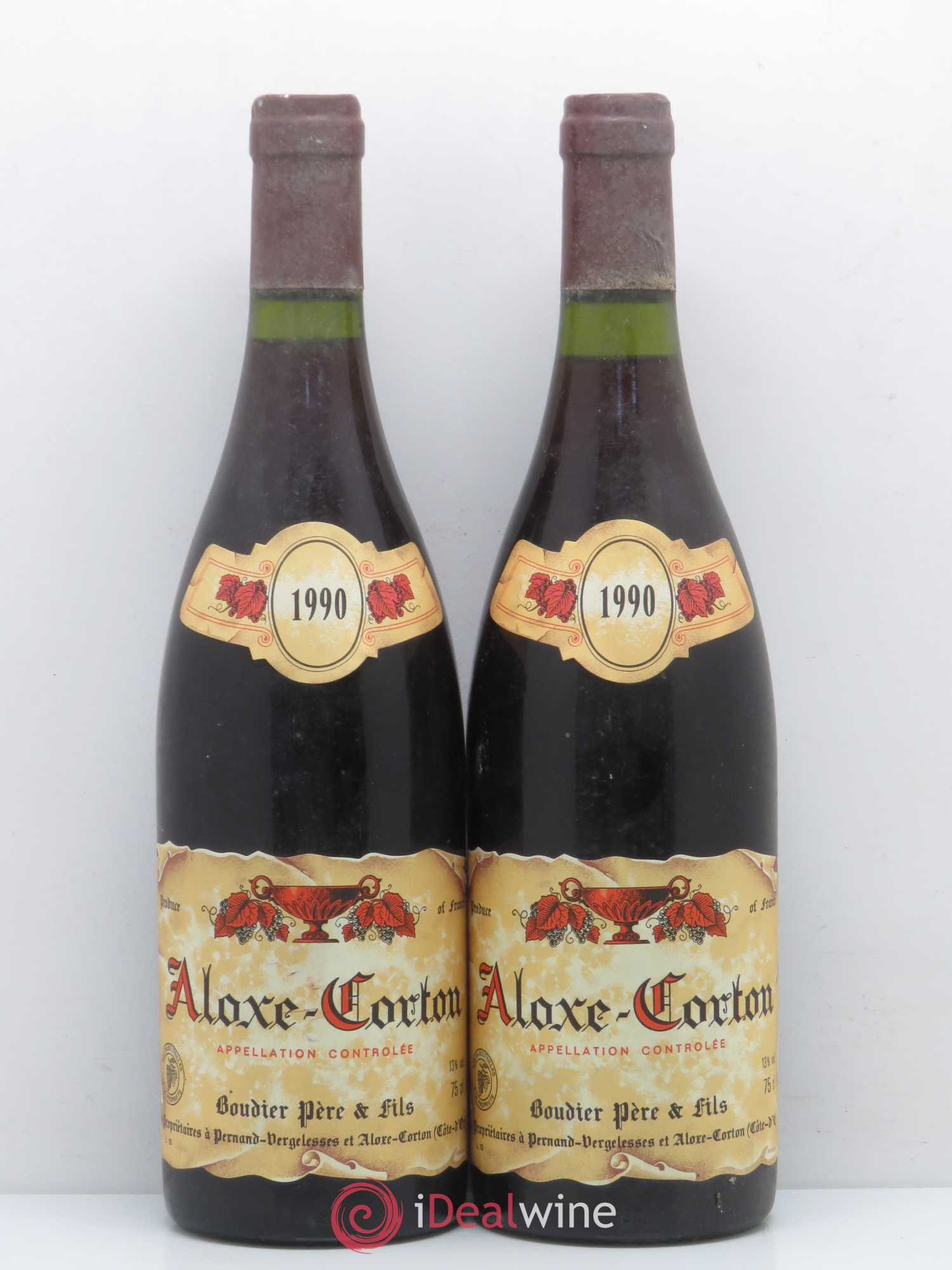 Aloxe-Corton Boudier 1990 - Lot de 2 bouteilles - 0