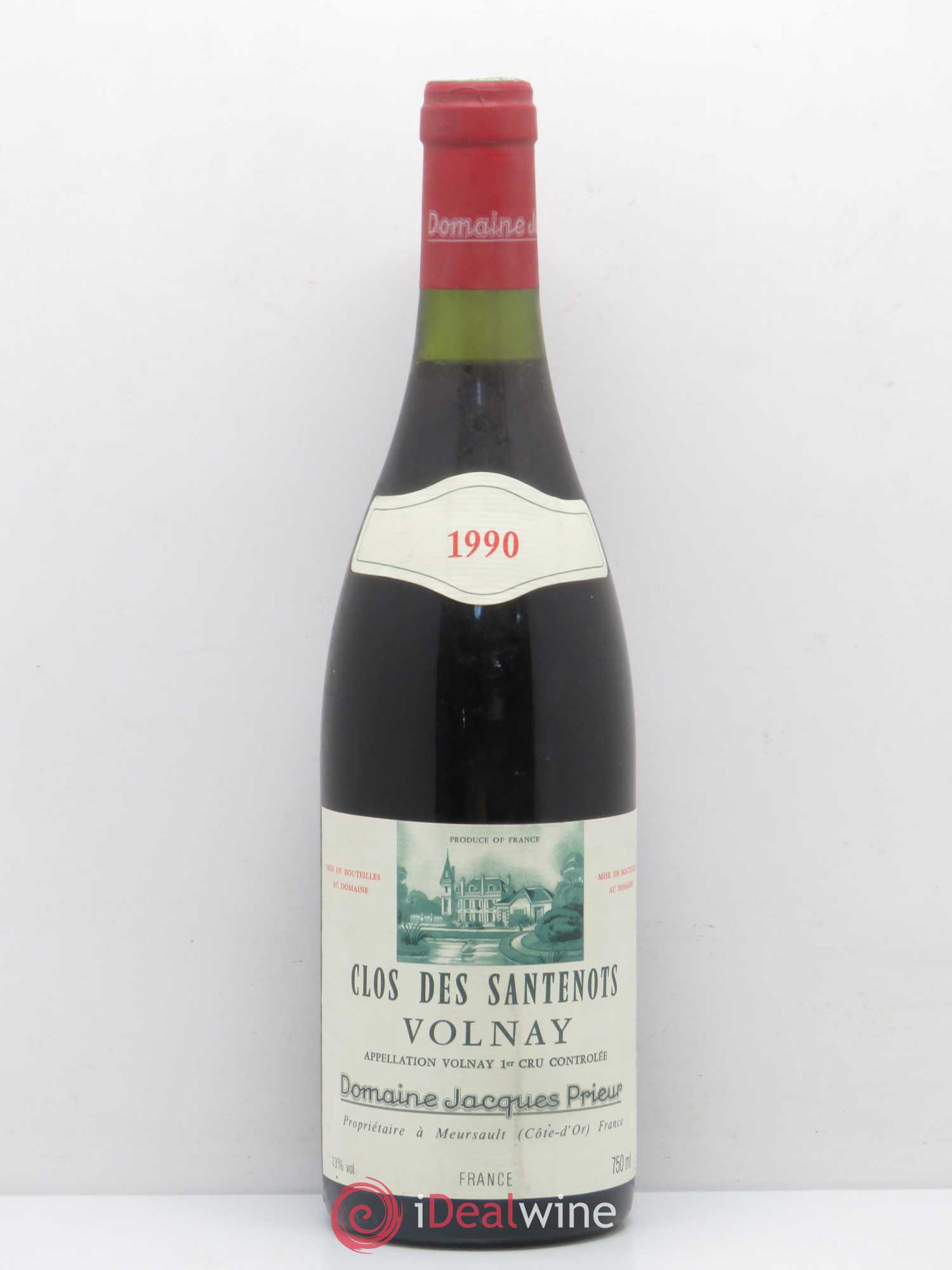 Volnay 1er Cru Clos des Santenots Jacques Prieur (Domaine) 1990 - Lot de 1 bouteille - 0