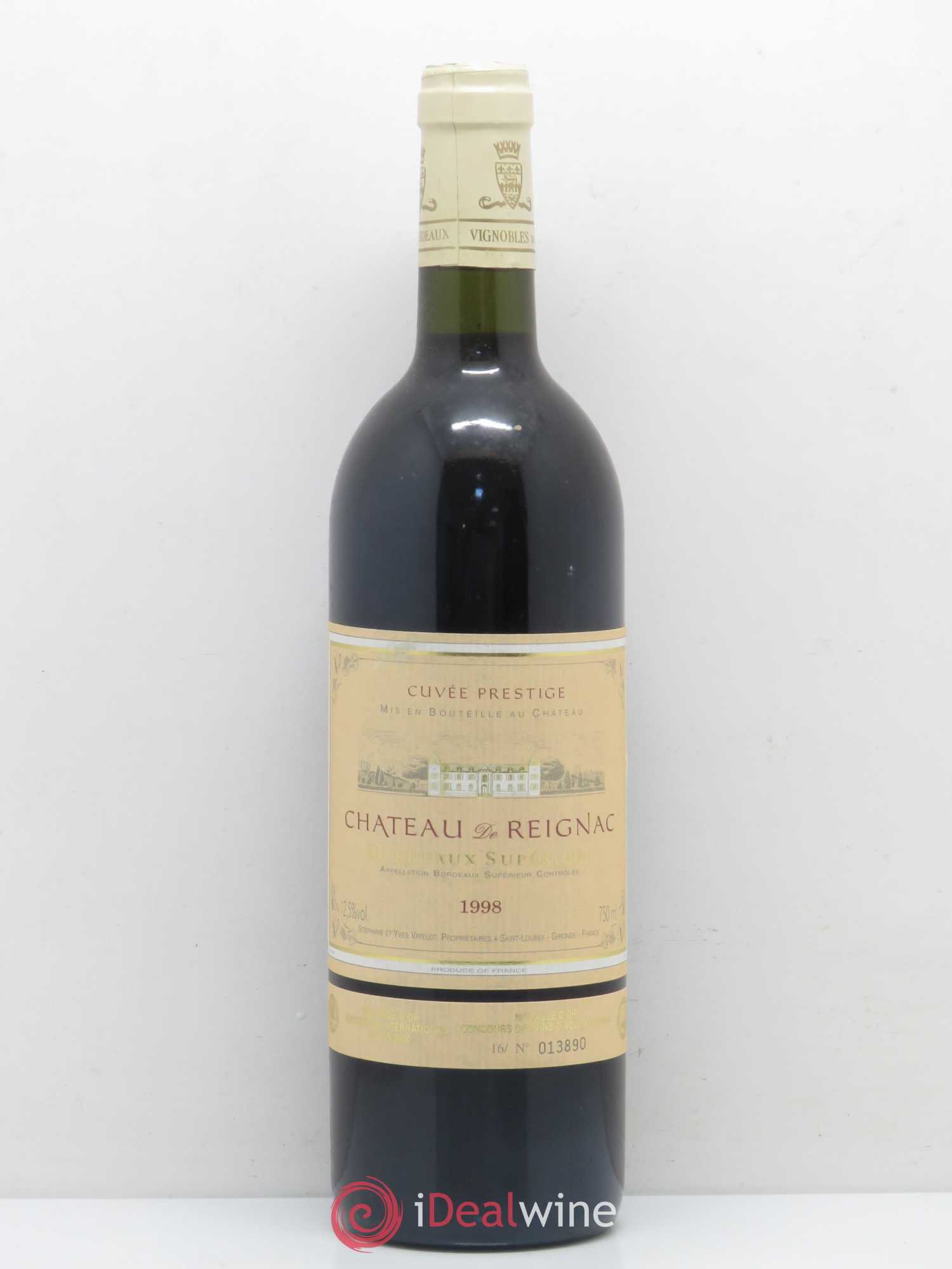 Grand vin de Reignac Cuvée prestige 1998 - Lot de 1 bouteille - 0