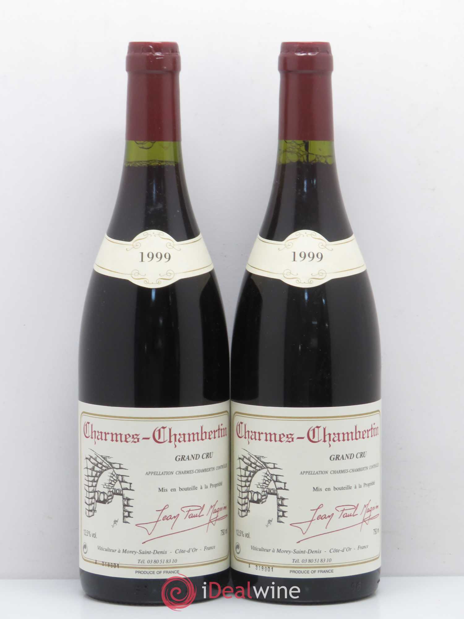 Charmes-Chambertin Grand Cru Jean Paul Magnien 1999 - Lot de 2 bouteilles - 0