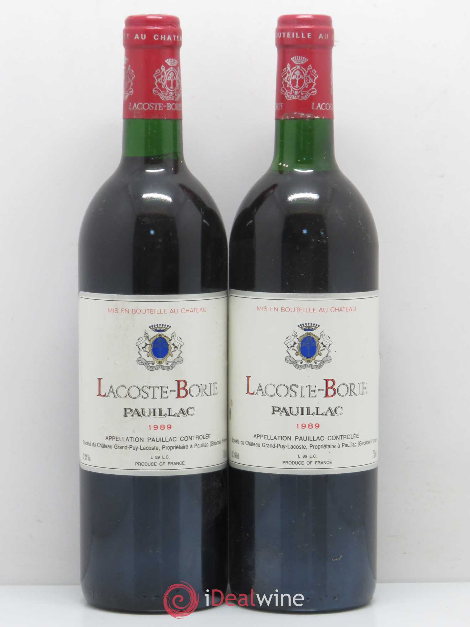 Lacoste Borie 1989 - Posten von 2 Flaschen - 0