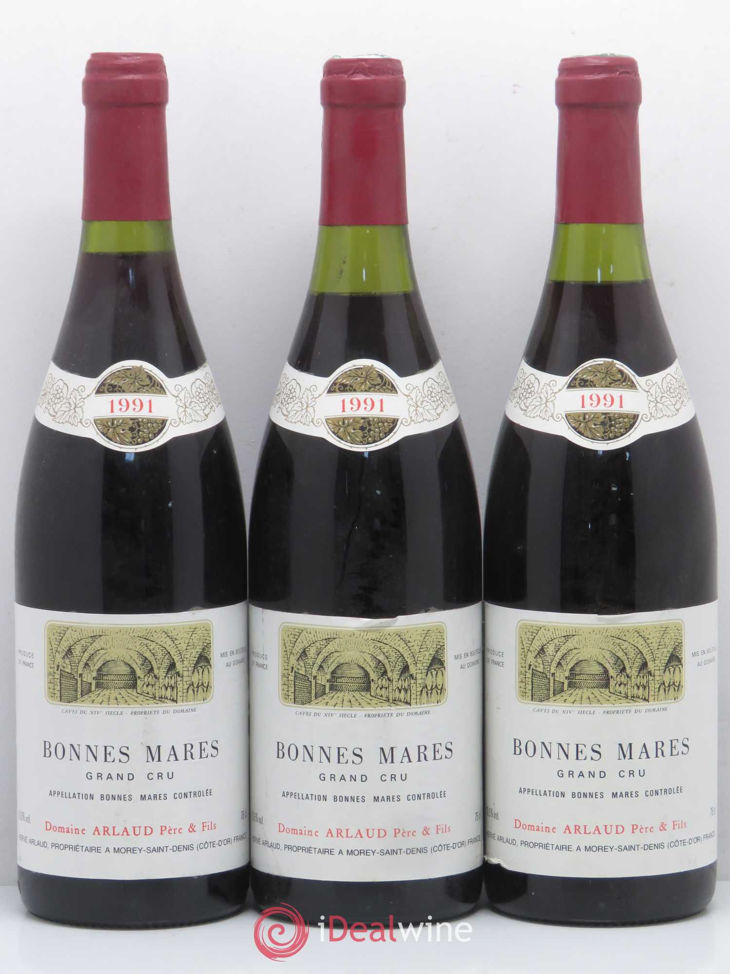 Bonnes-Mares Grand Cru Arlaud 1991 - Lot de 3 bouteilles - 0
