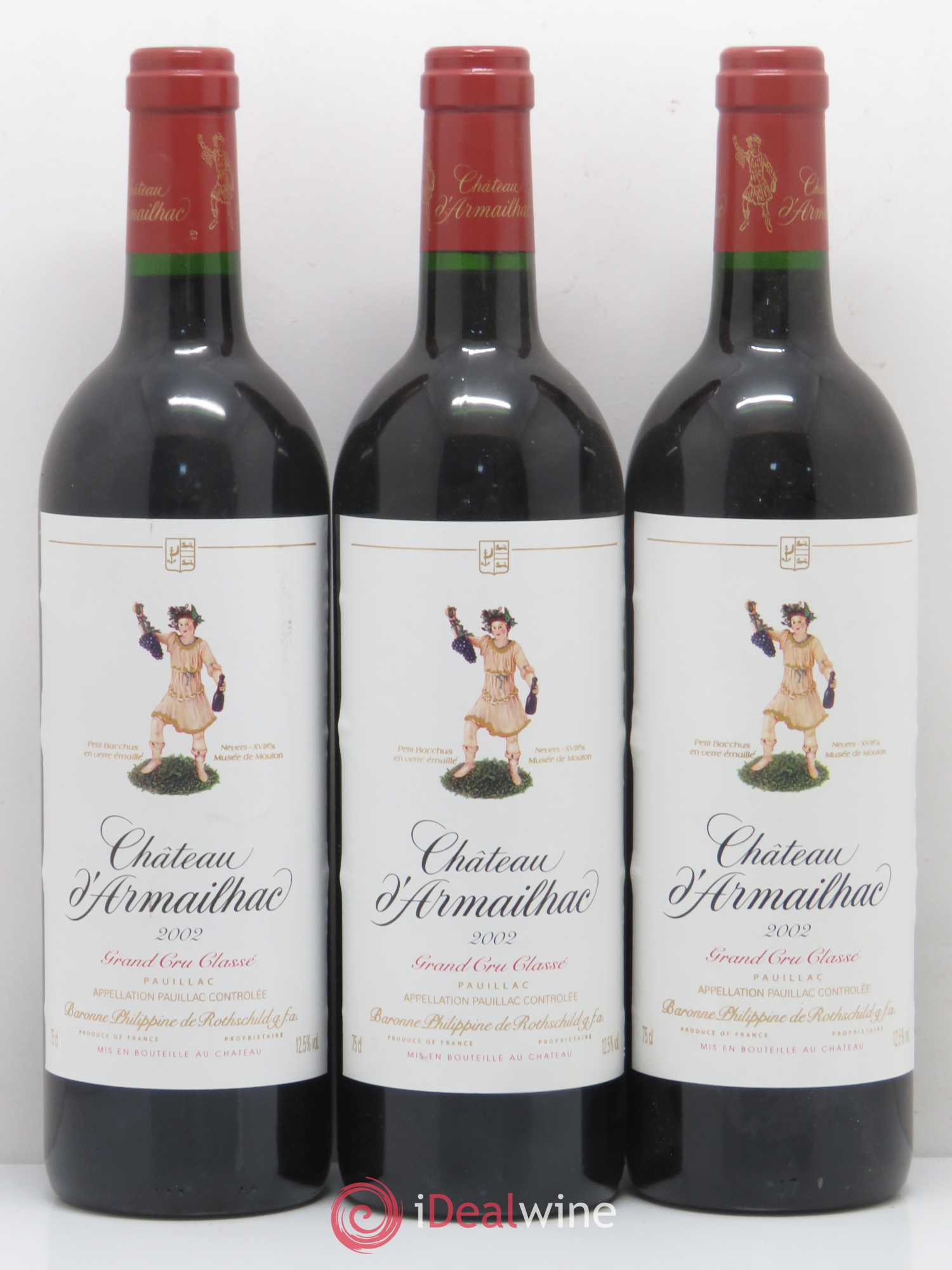 Château d' Armailhac - Mouton Baron(ne) Philippe 5ème Grand Cru Classé 2002 - Lot de 6 bouteilles - 2