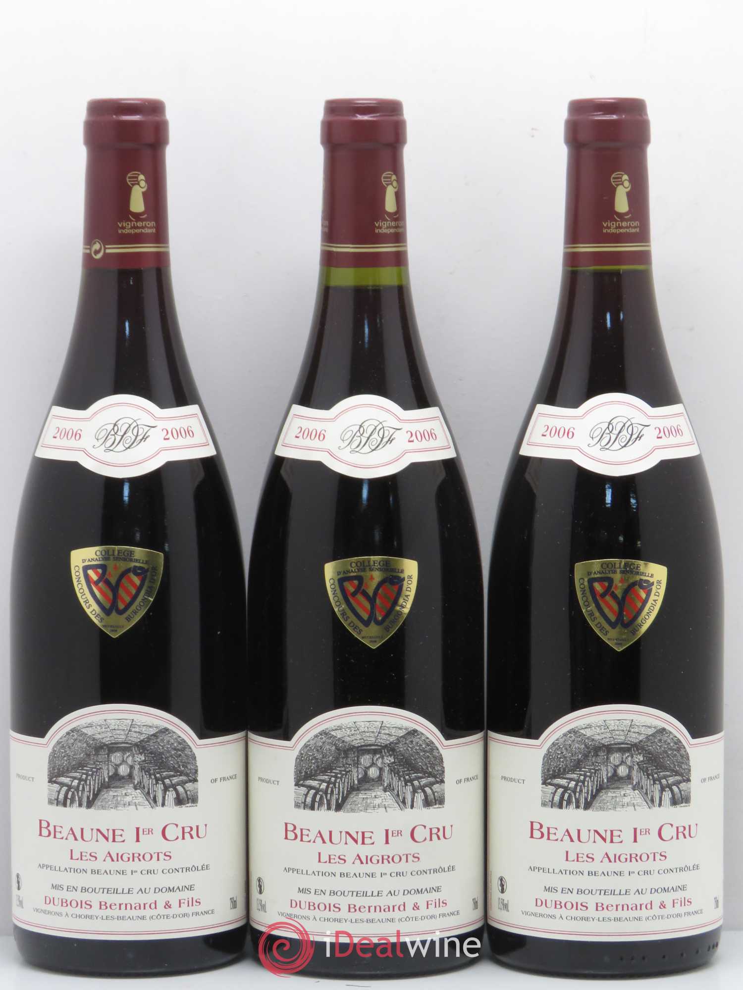 Beaune 1er Cru Les Aigrots Dubois 2006 - Posten von 3 Flaschen - 0