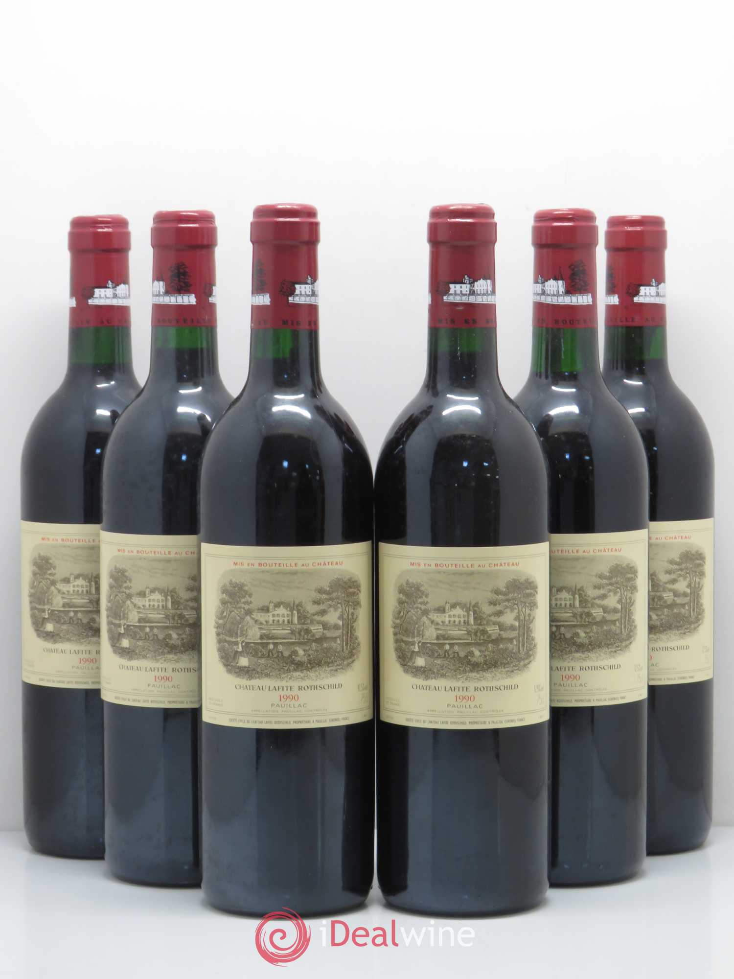 Château Lafite Rothschild 1er Grand Cru Classé 1990 - Lot de 6 bouteilles - 0