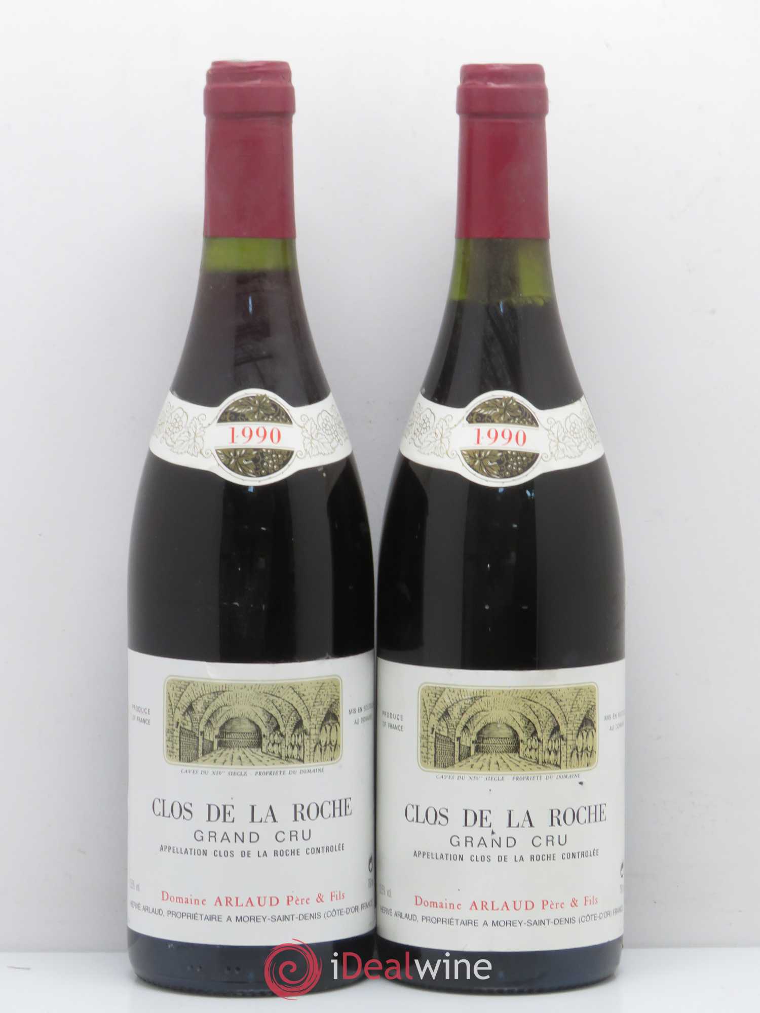 Clos de la Roche Grand Cru Arlaud 1990 - Lot de 2 bouteilles - 0