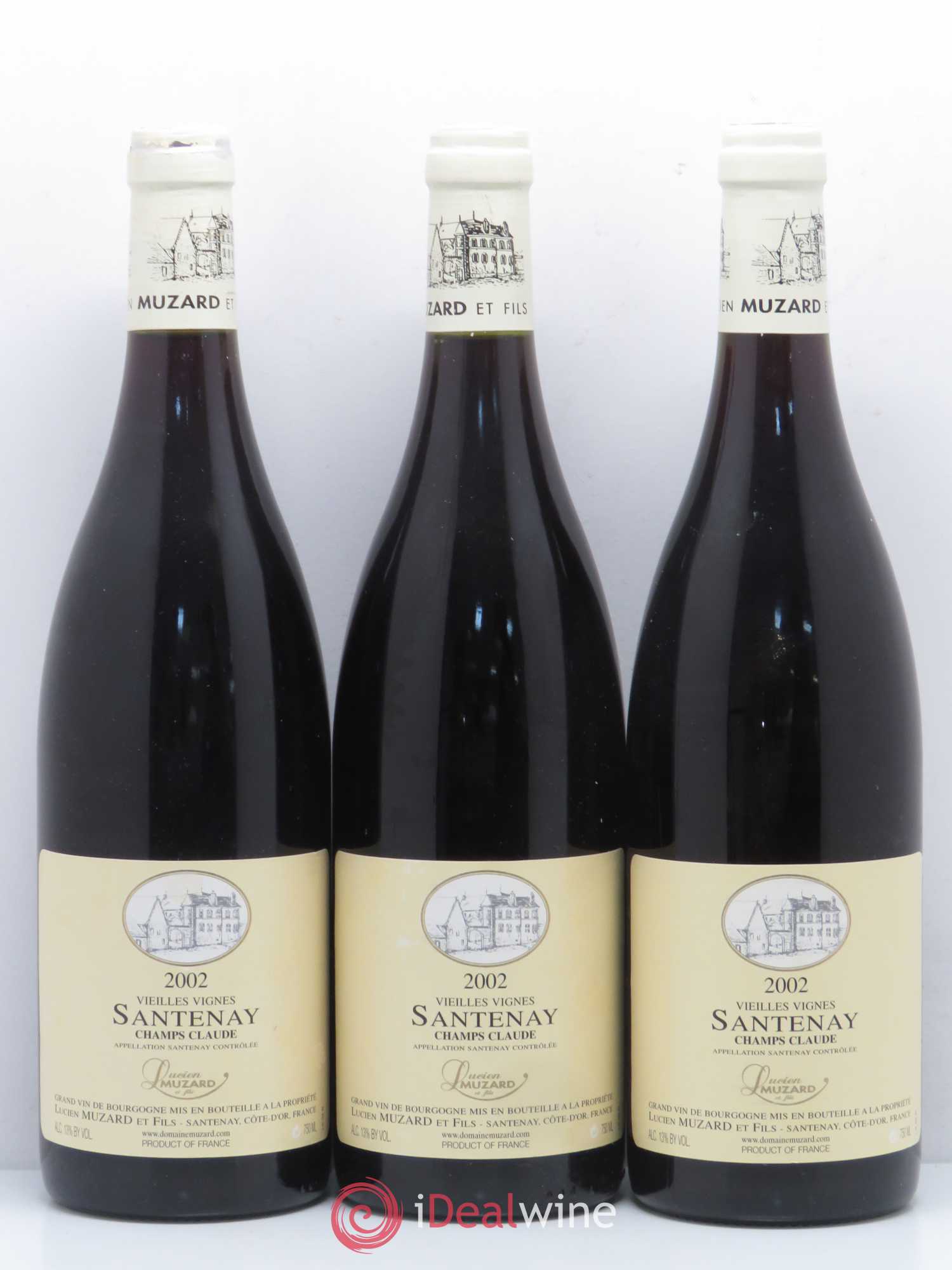 Santenay Champs Claude Vieilles vignes Lucien Muzard et Fils 2002 - Posten von 3 Flaschen - 0