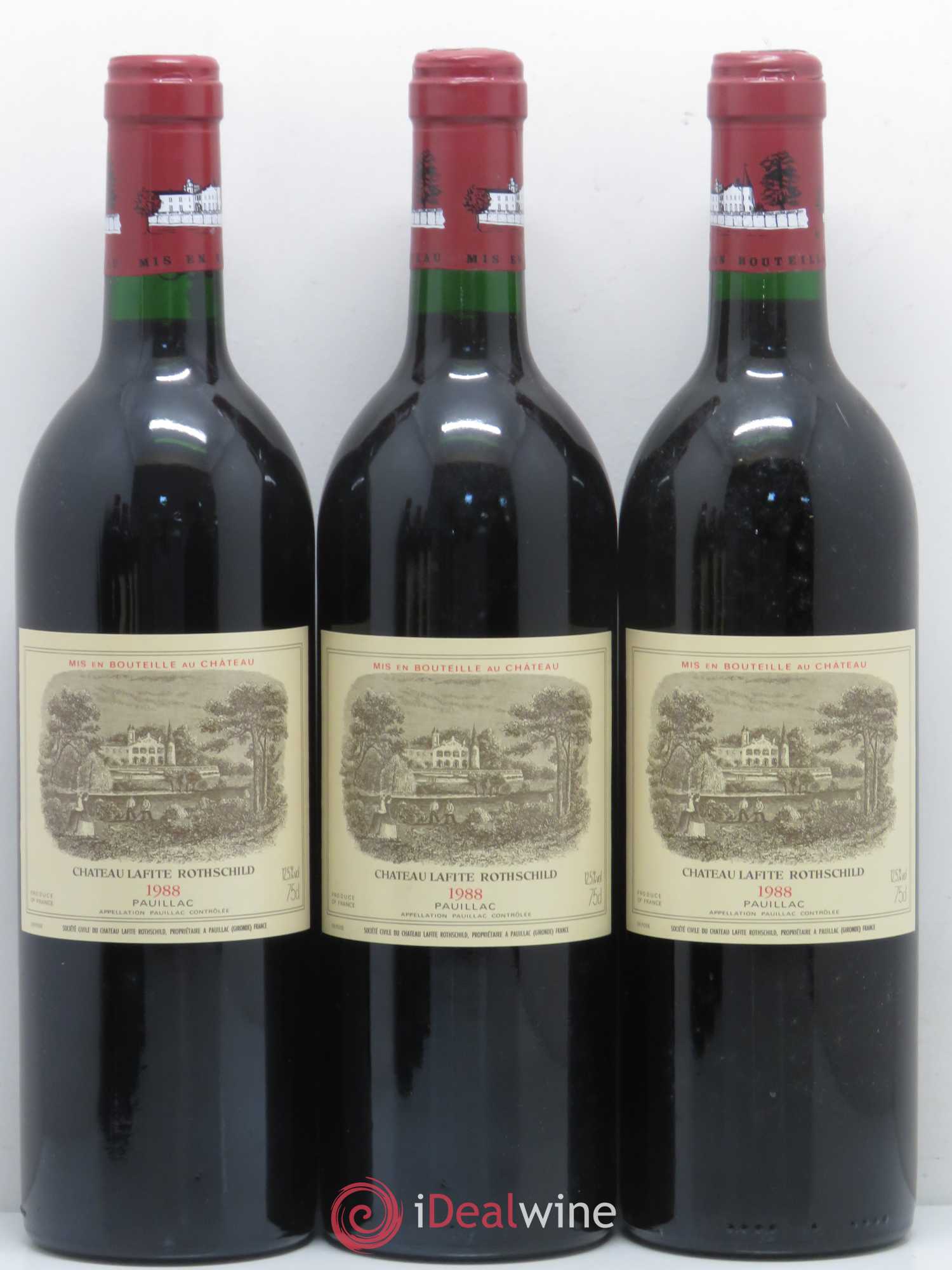 Château Lafite Rothschild 1er Grand Cru Classé 1988 - Lot de 6 bouteilles - 1