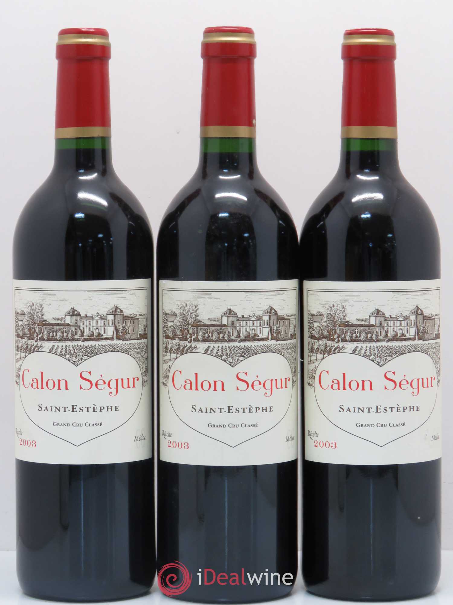 Château Calon Ségur 3ème Grand Cru Classé 2003 - Lot de 3 bouteilles - 0