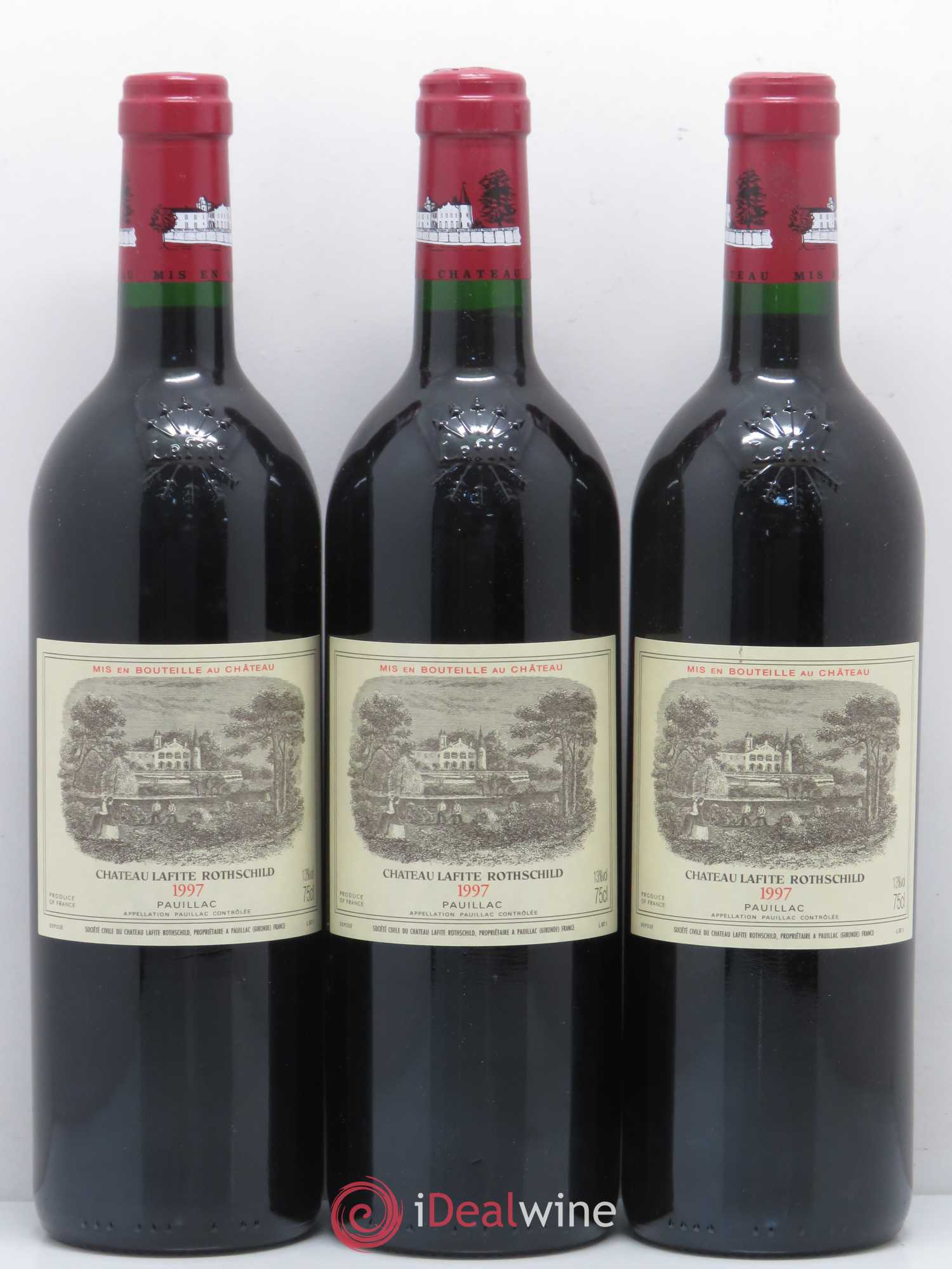 Château Lafite Rothschild 1er Grand Cru Classé 1997 - Lot de 3 bouteilles - 0